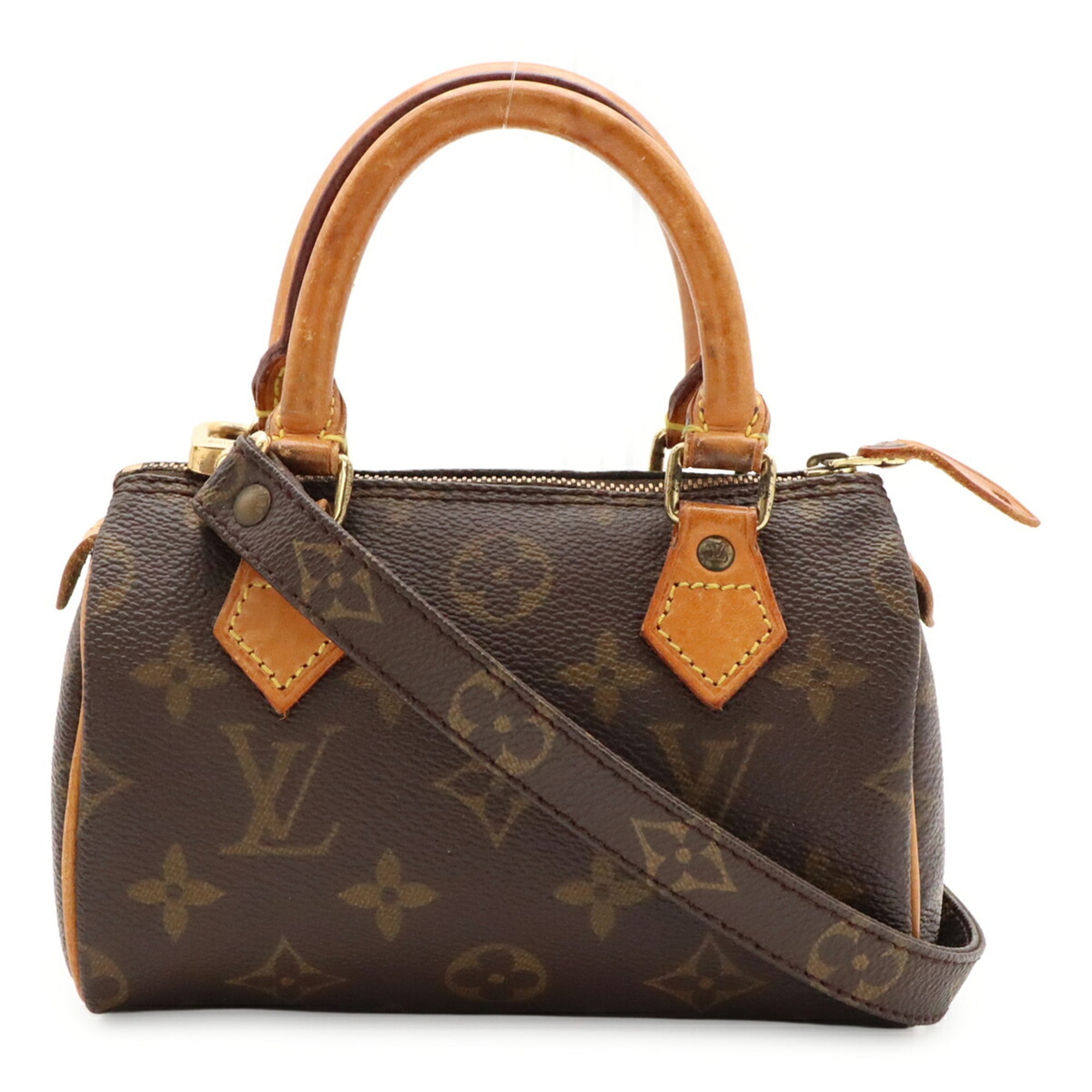 Louis Vuitton Brown Monogram Mini Handbag Pouch Shoulder Bag (Pre-Owned)