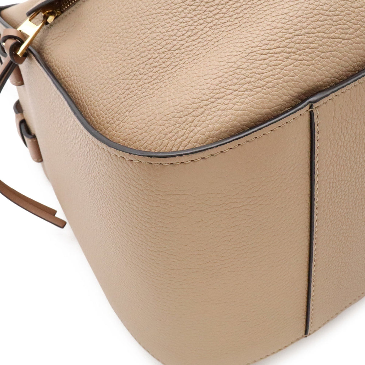 Loewe Grayish Leather Handbag Shoulder Bag (Pre-Owned)