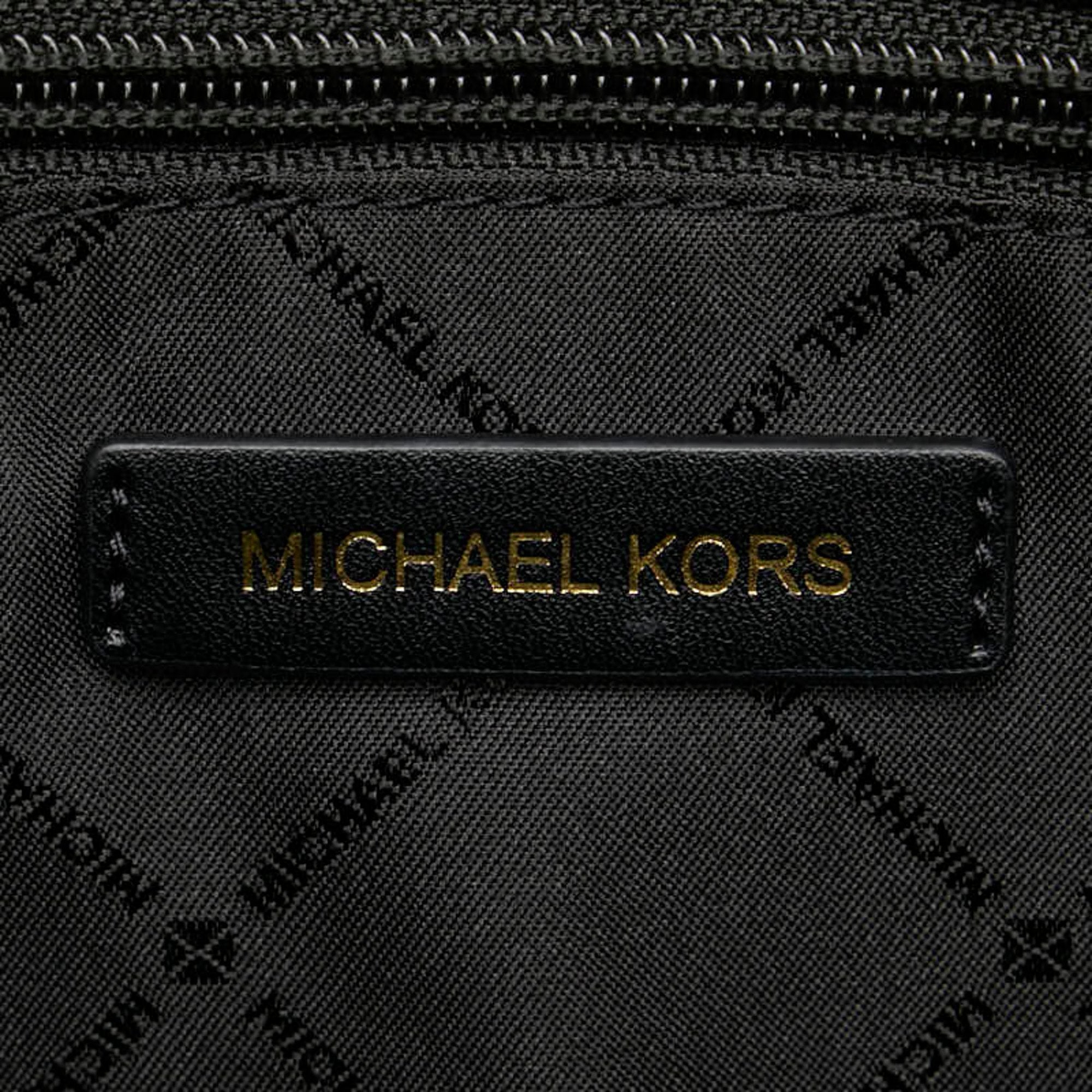 Michael Kors Black Leather Shoulder Bag Tote Bag (Pre-Owned)