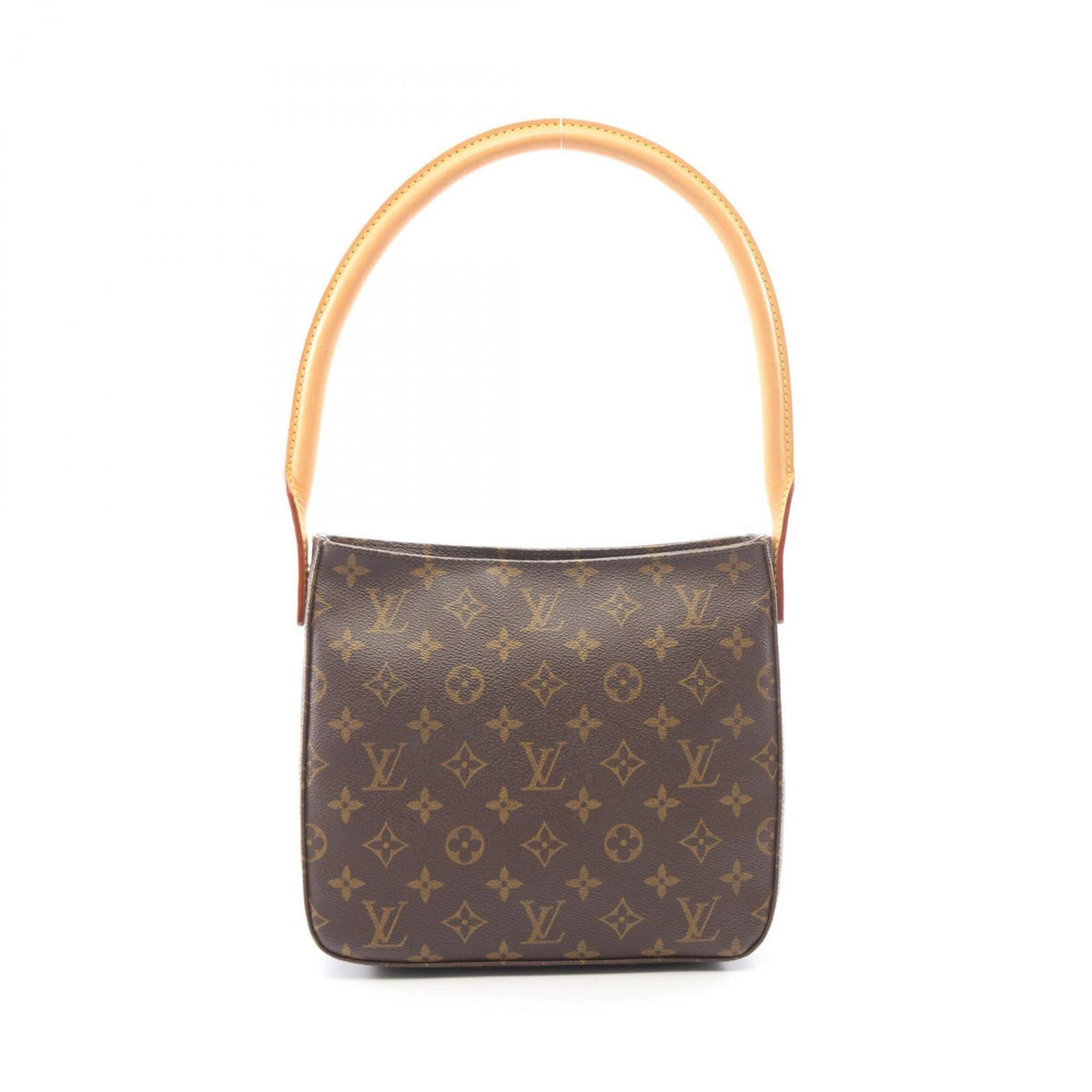 Louis Vuitton Brown Coated Canvas Leather Handbag Shoulder Bag (Pre-Owned)