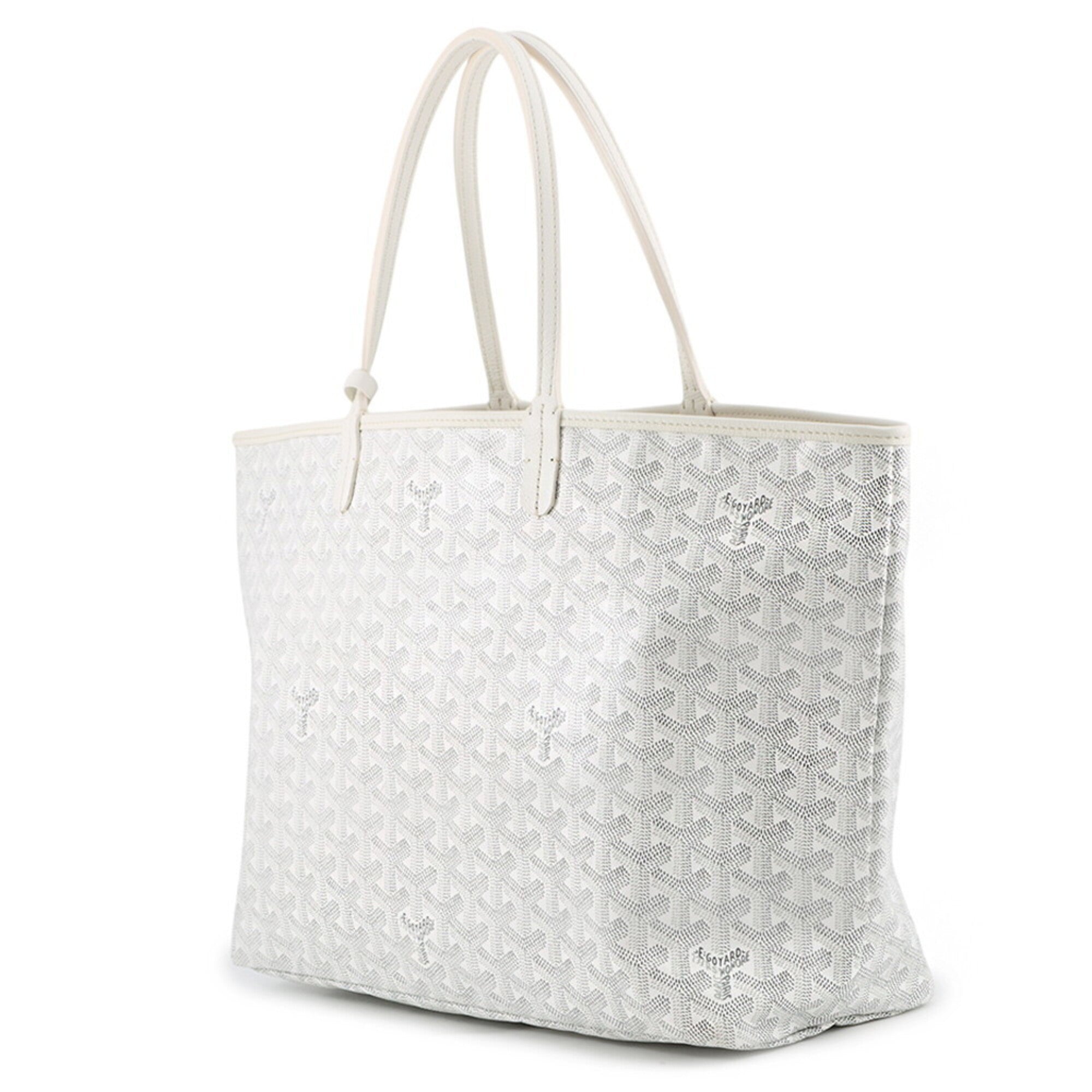 Goyard White Pvc Leather Handbag Pouch Tote Bag (Pre-Owned)