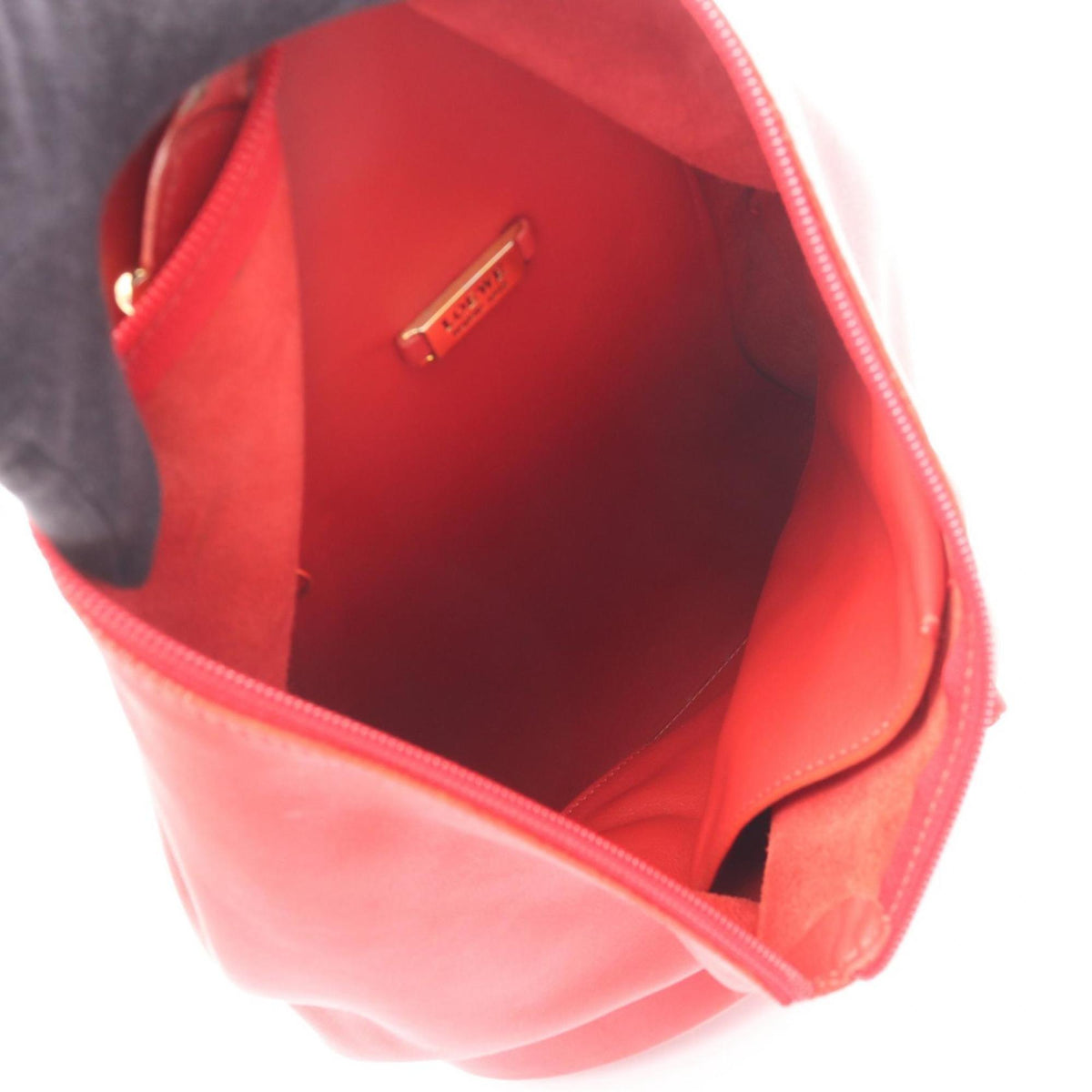 Loewe Red Color Leather Backpack Handbag Pouch (Pre-Owned)