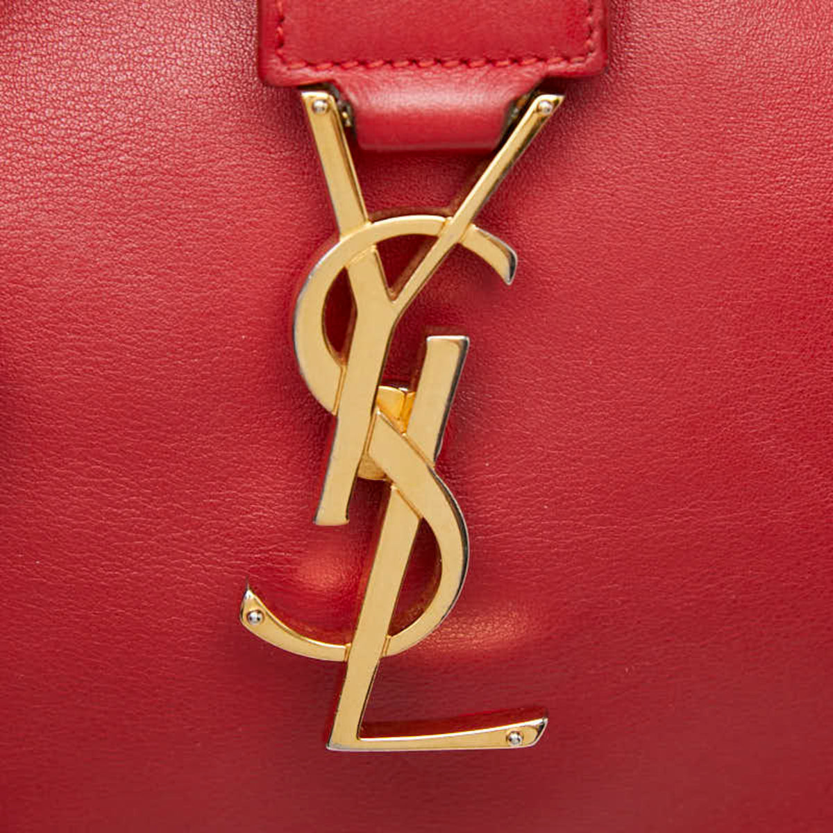 Saint Laurent Red Color Leather Handbag Shoulder Bag (Pre-Owned)
