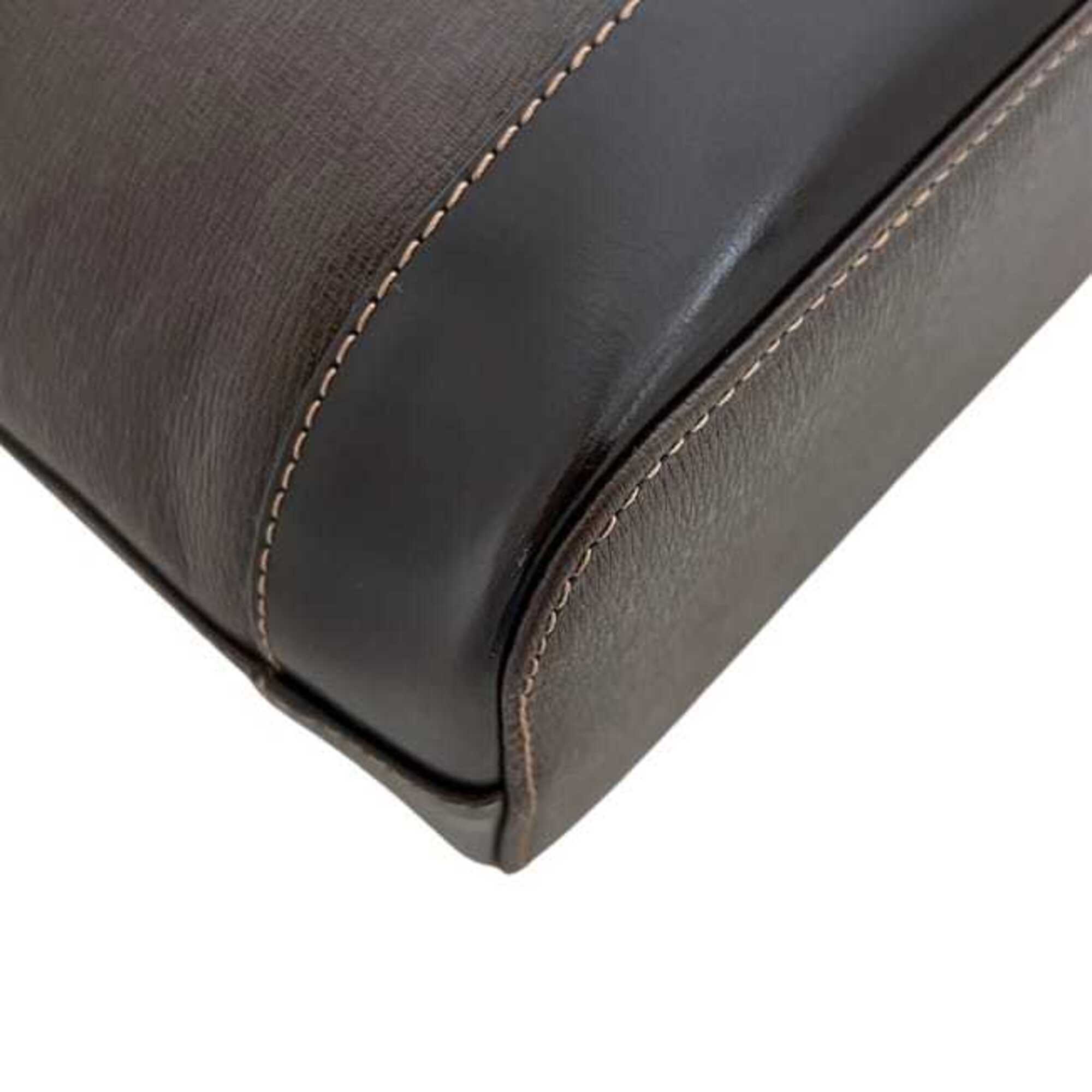 Burberry Brown Leather Shoulder Bag (Pre-Owned)