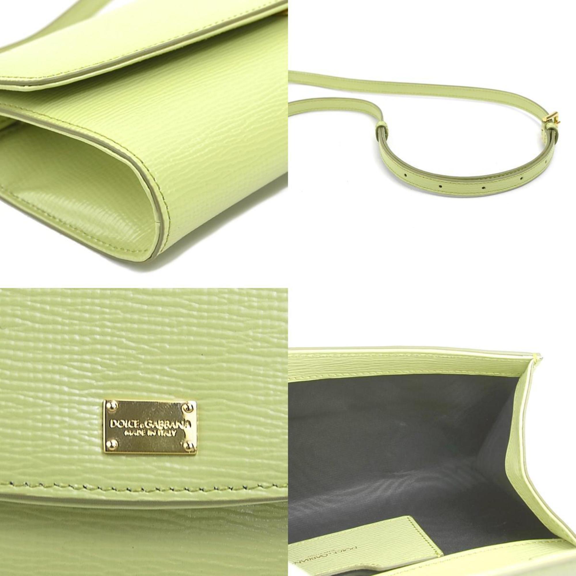 Dolce & Gabbana Light Green Leather Shoulder Bag (Pre-Owned)