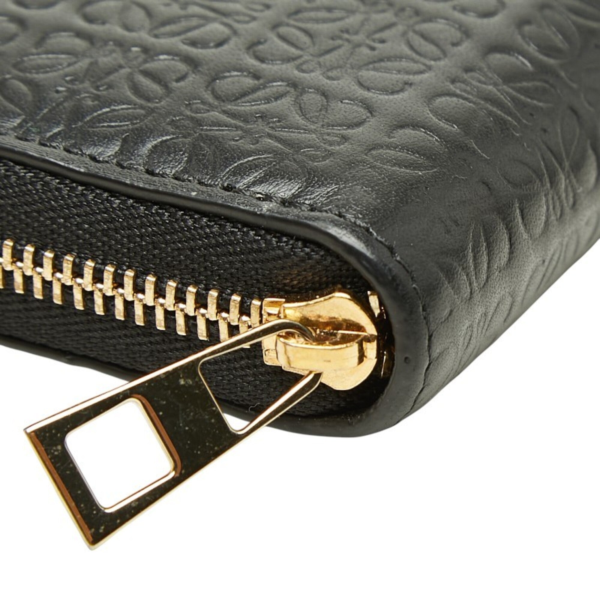 Loewe Black Leather Long Wallet (Bi-Fold) (Pre-Owned)