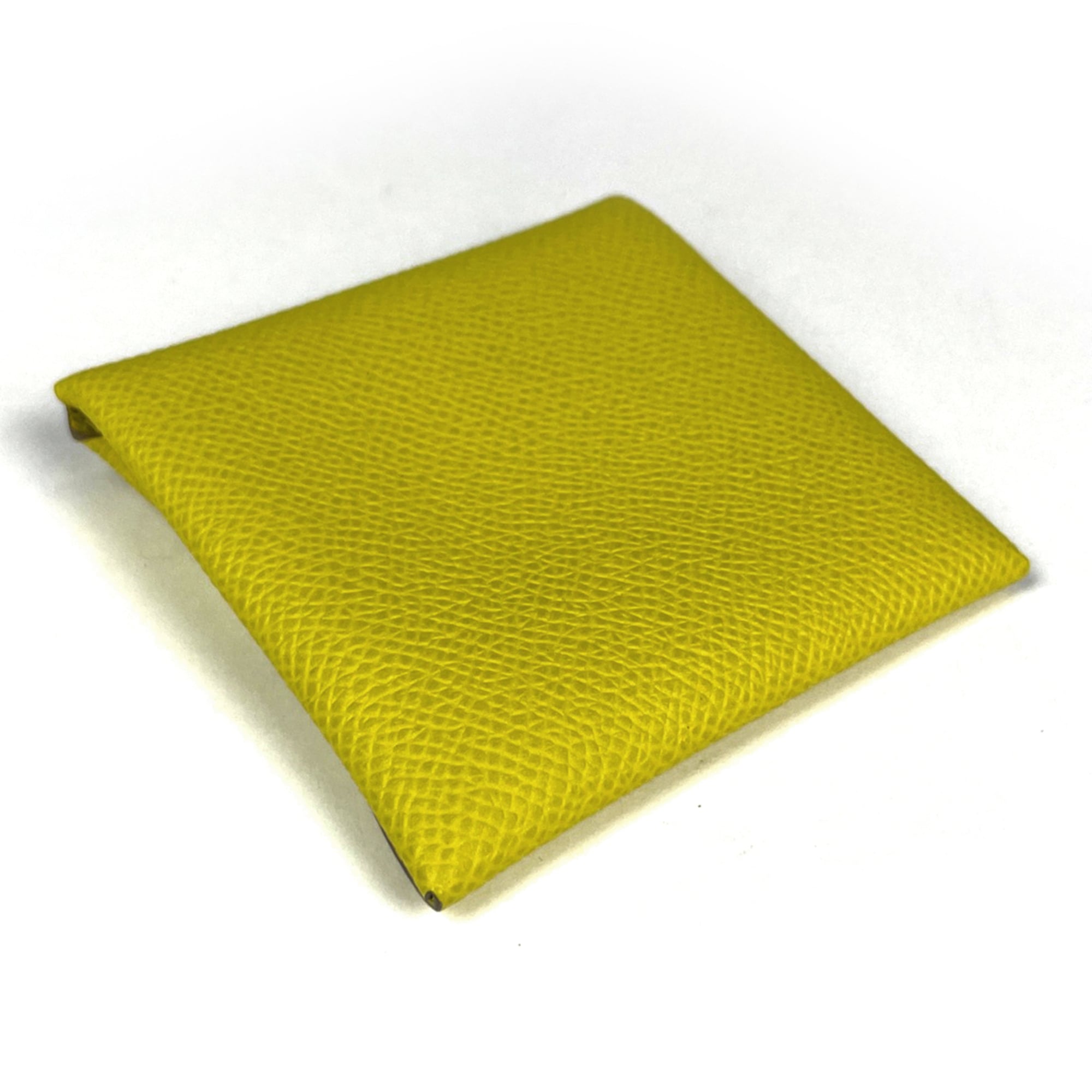 Hermes Bastia Soufre Yellow Epsom Leather Coin Purse/Coin Case (Pre-Owned)