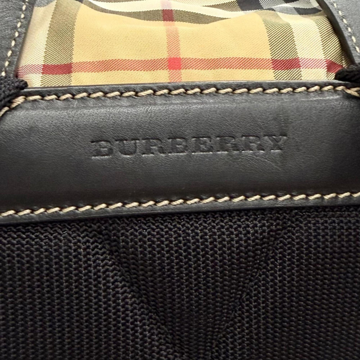 Burberry Beige Polyamide Leather Backpack (Pre-Owned)