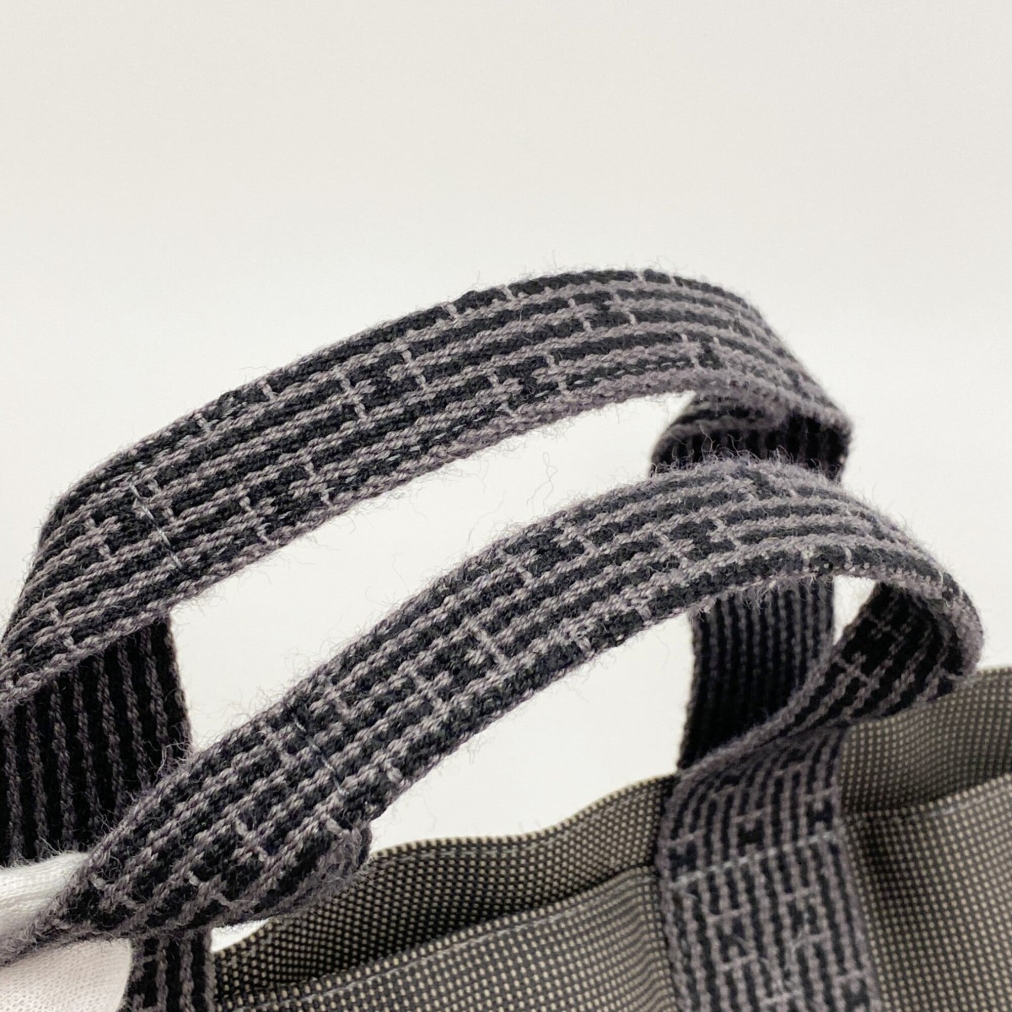 Hermes Gray Canvas Tote Bag (Pre-Owned)