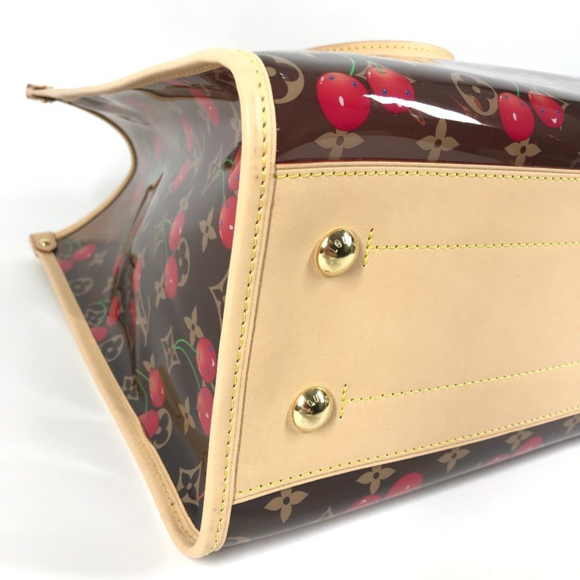 Louis Vuitton Brown Clear Monogram Red Color Monogram Shoulder Bag (Pre-Owned)