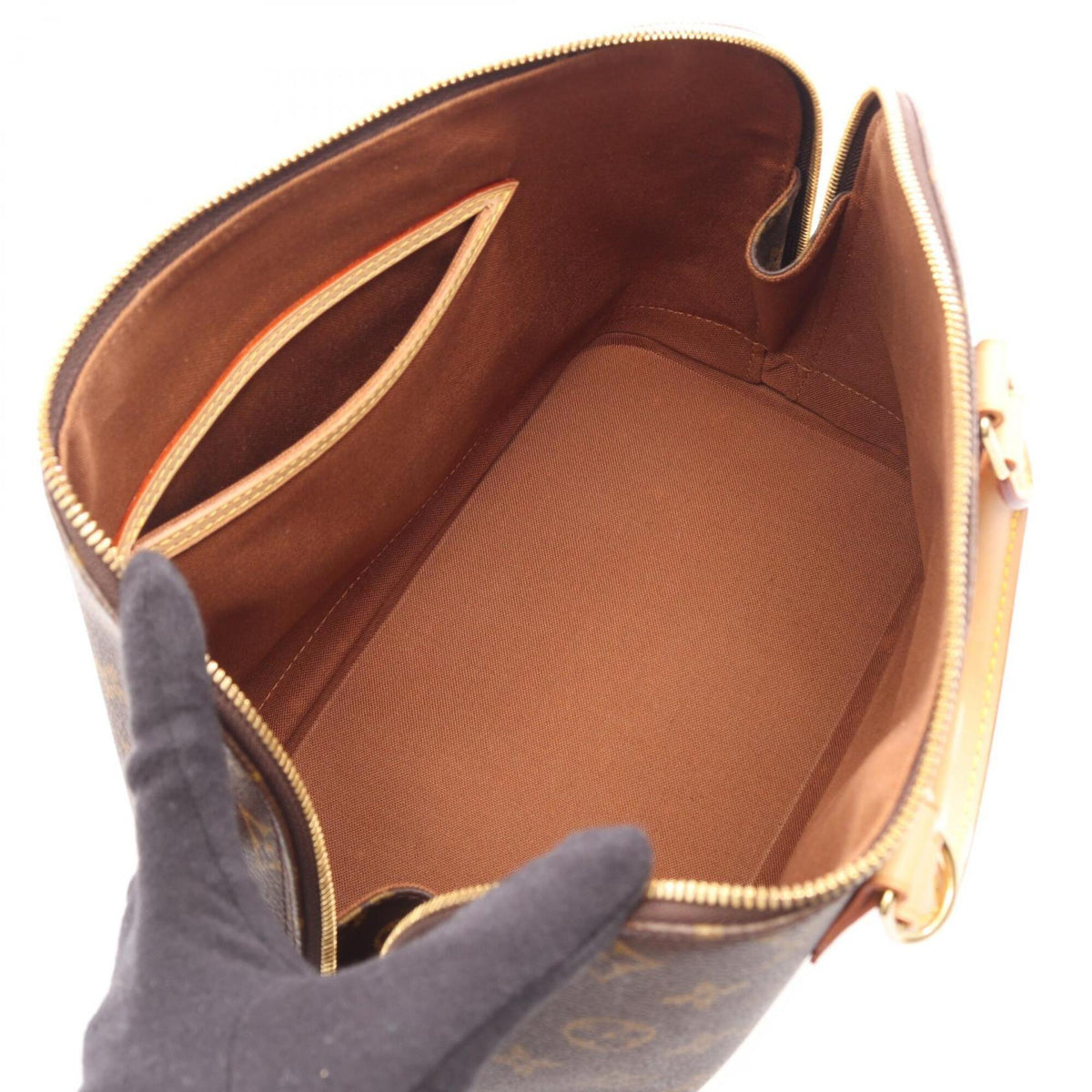 Louis Vuitton Brown Monogram Leather Handbag (Pre-Owned)