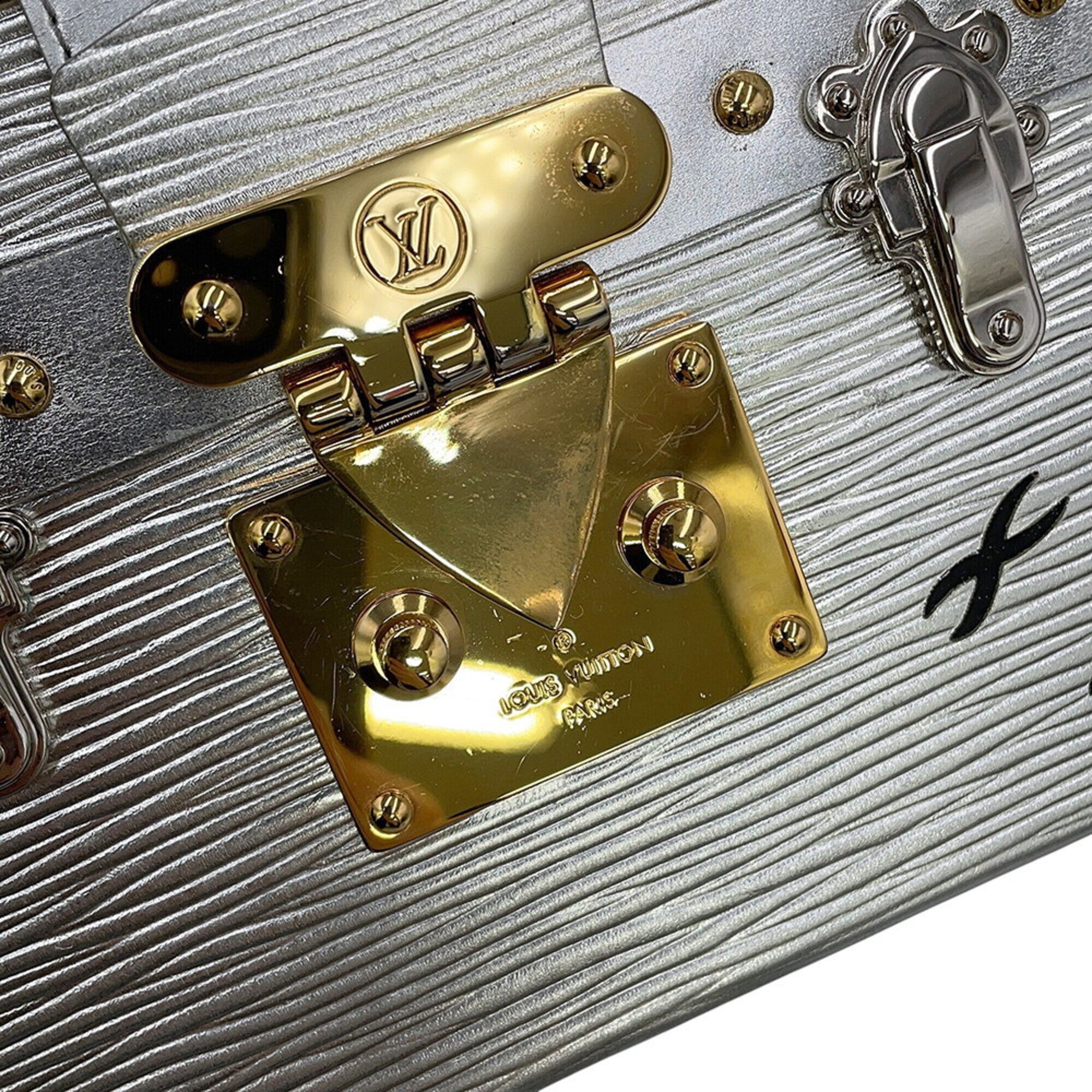 Louis Vuitton Epi Electric Gold Silver Clutch Bag Handbag Shoulder Bag (Pre-Owned)
