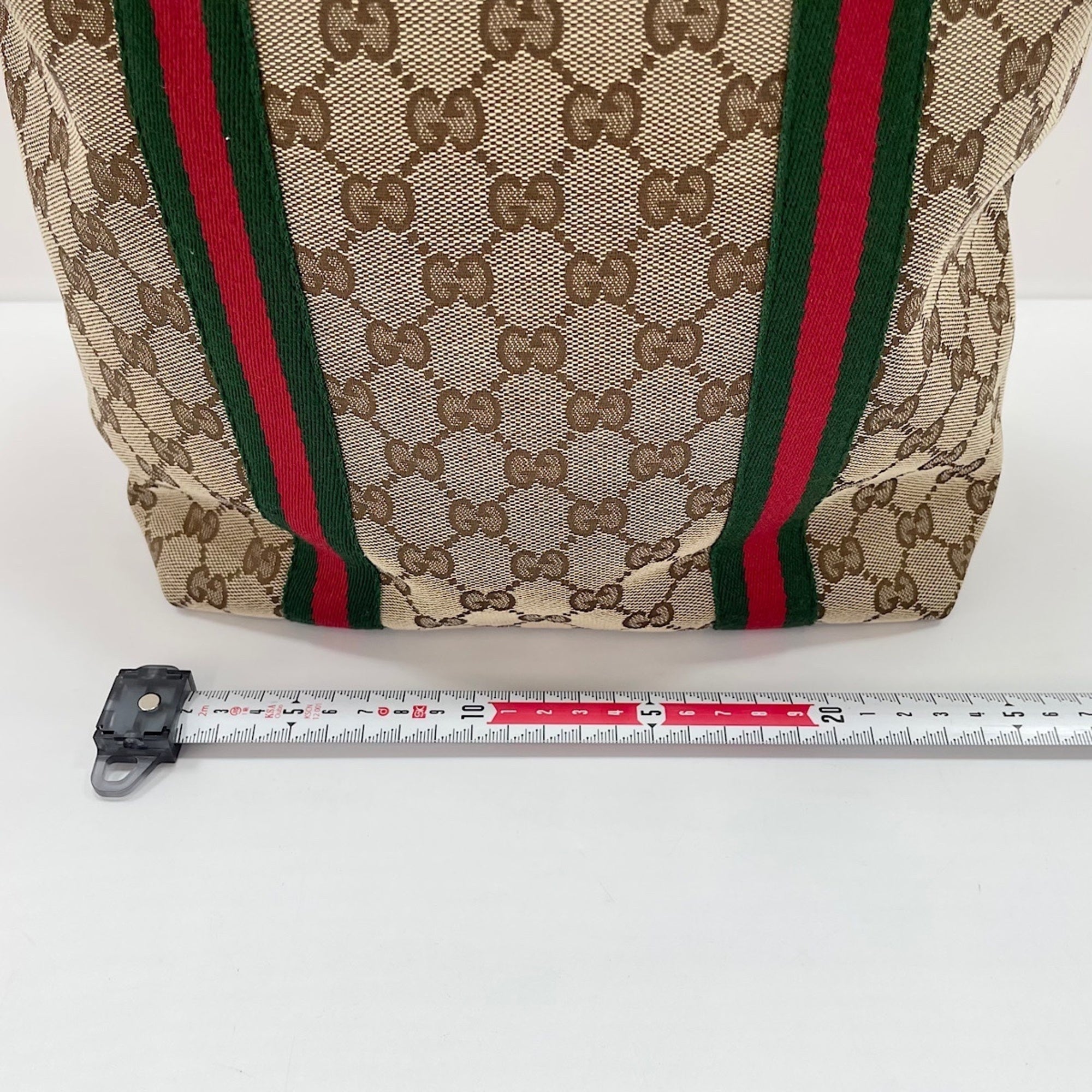 Gucci Sherry Line Beige Handbag (Pre-Owned)