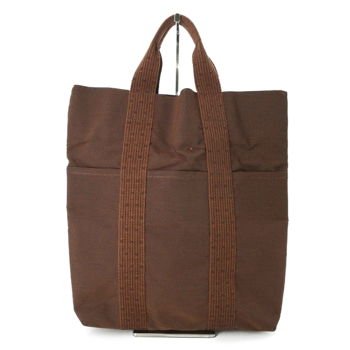 Hermes Brown Canvas Tote Bag (Pre-Owned)