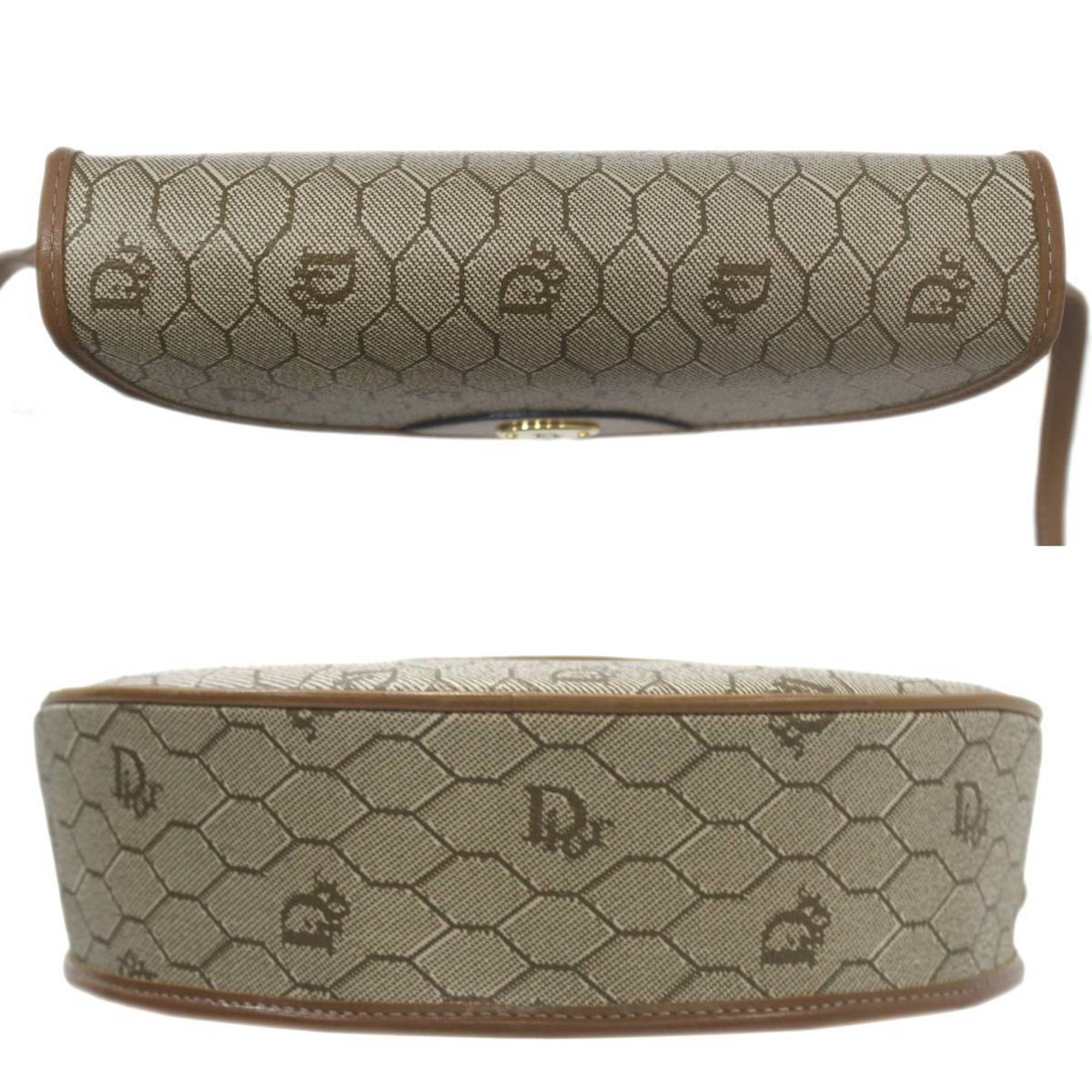 Christian Dior Beige Pvc Leather Shoulder Bag (Pre-Owned)