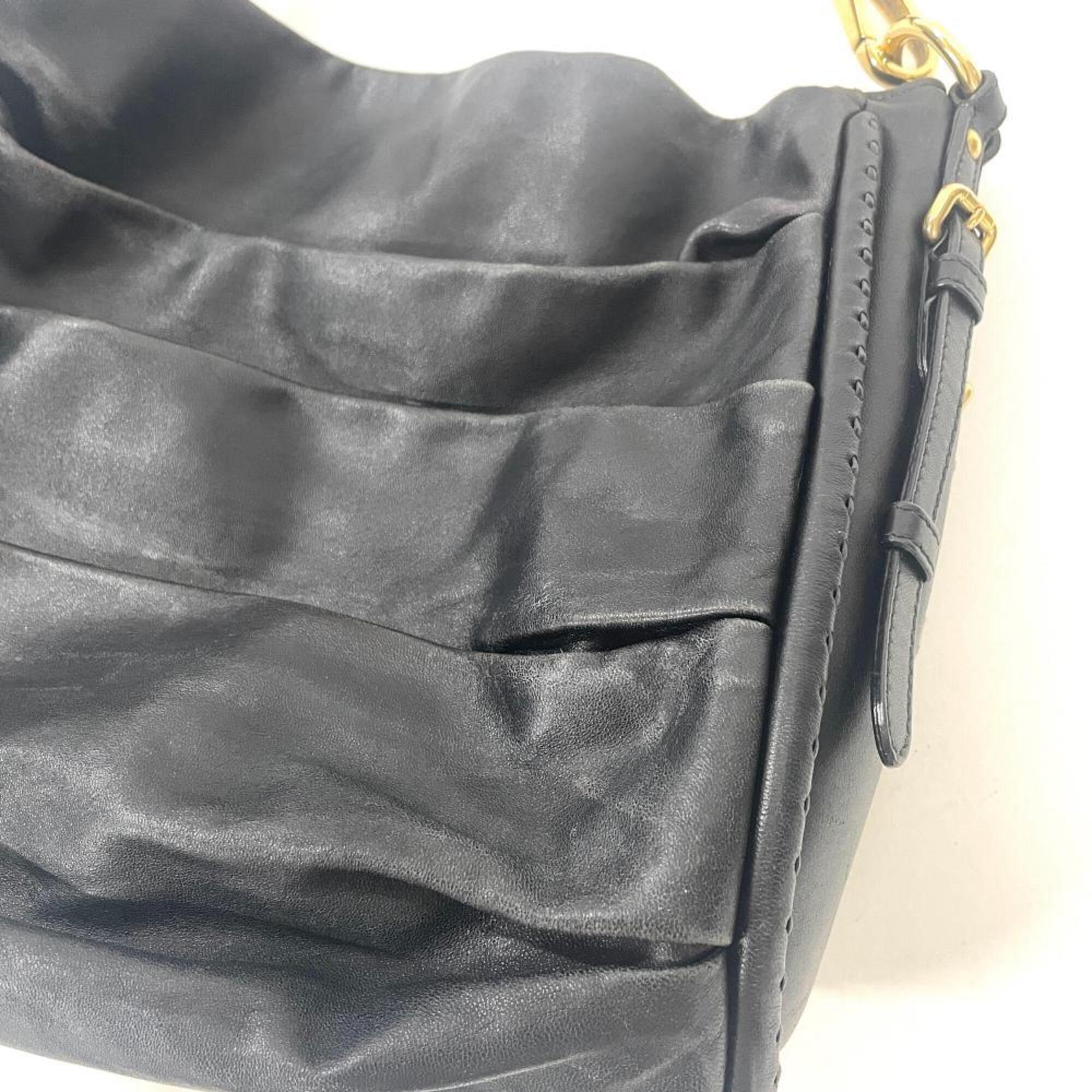 Christian Dior Black Leather Shoulder Bag (Pre-Owned)