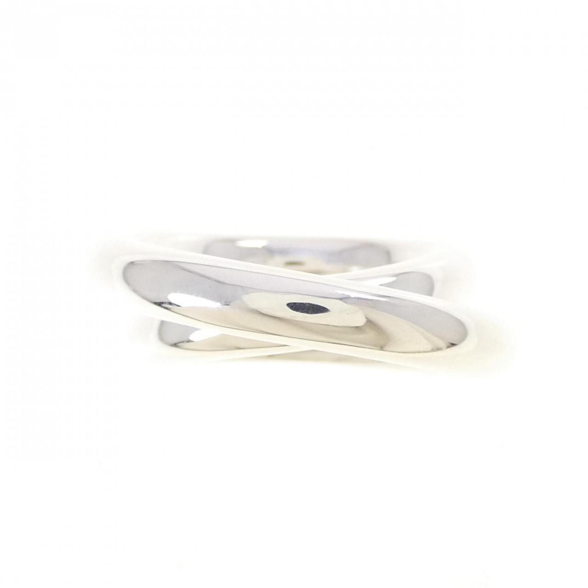 Hermes Silver Silver 925 Band Ring (Pre-Owned)