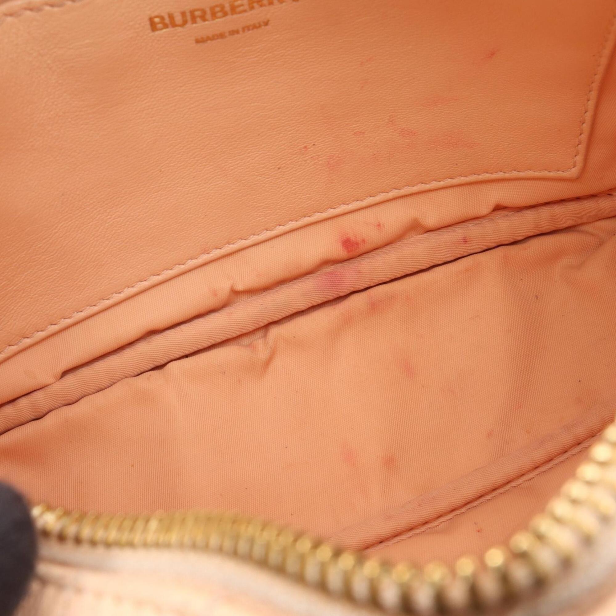 Burberry Pink Leather Handbag Shoulder Bag (Pre-Owned)