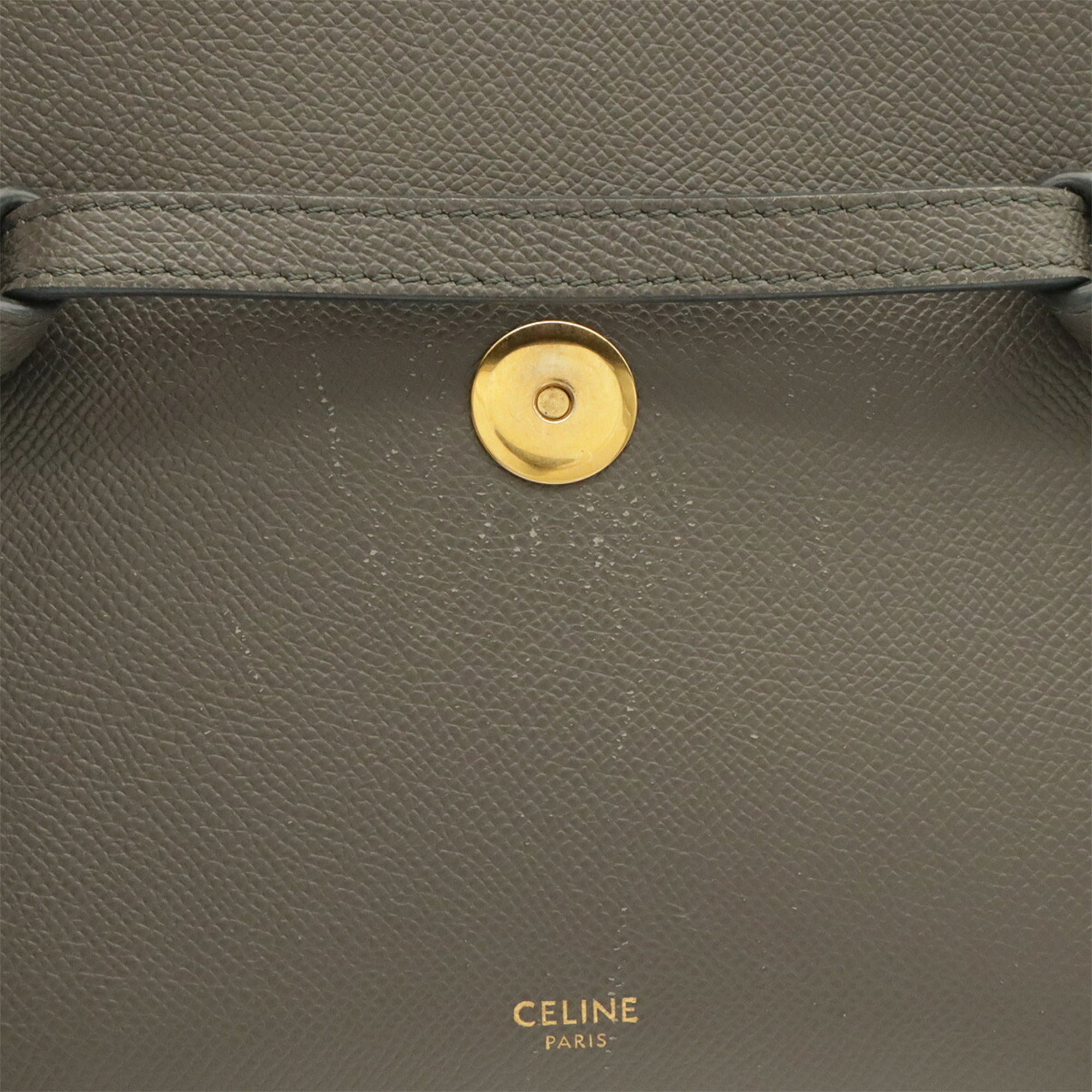 Celine Gray Leather Handbag Shoulder Bag (Pre-Owned)