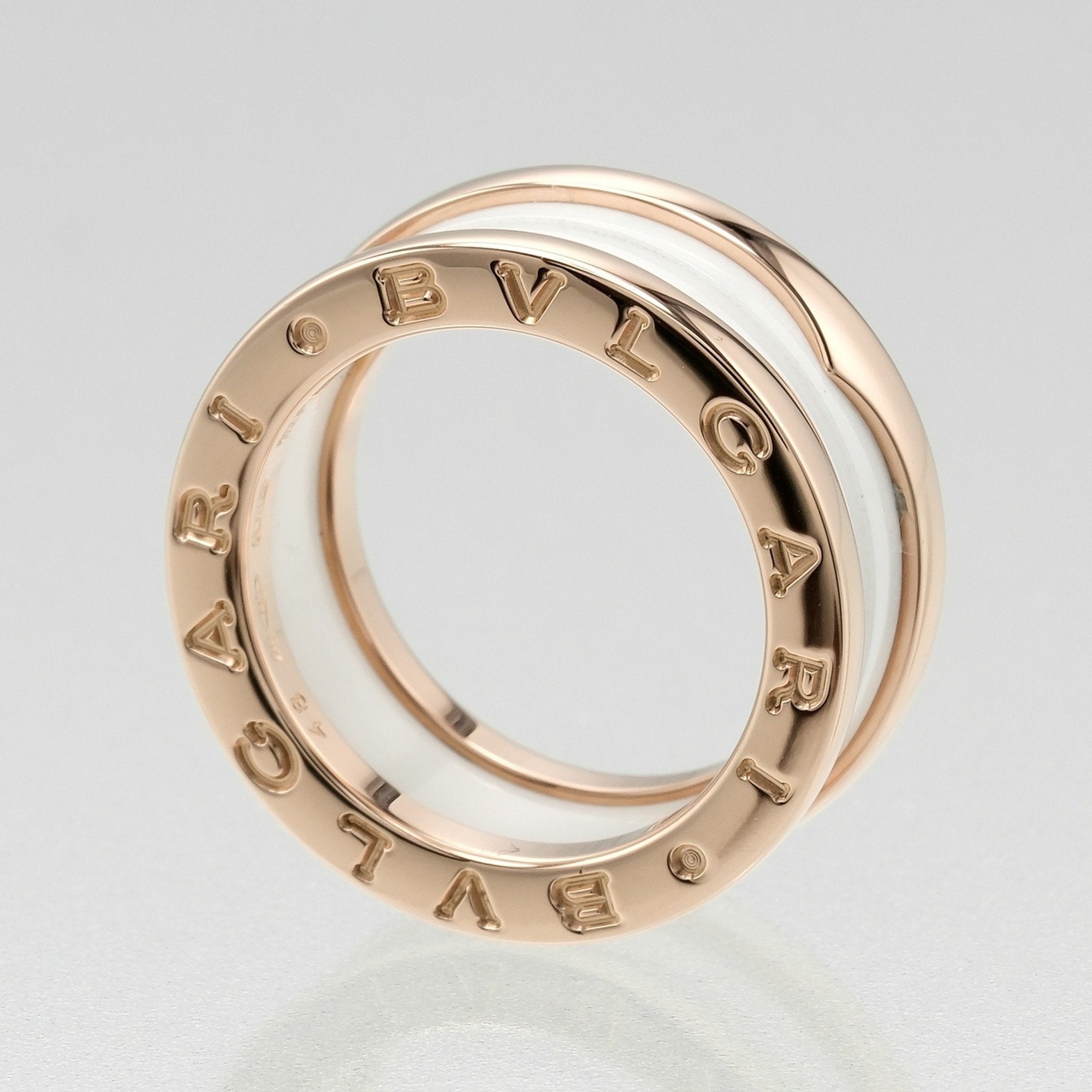 Bvlgari B.Zero1 Pink Gold Ceramic Pink Gold (18K) Band Ring (Pre-Owned)