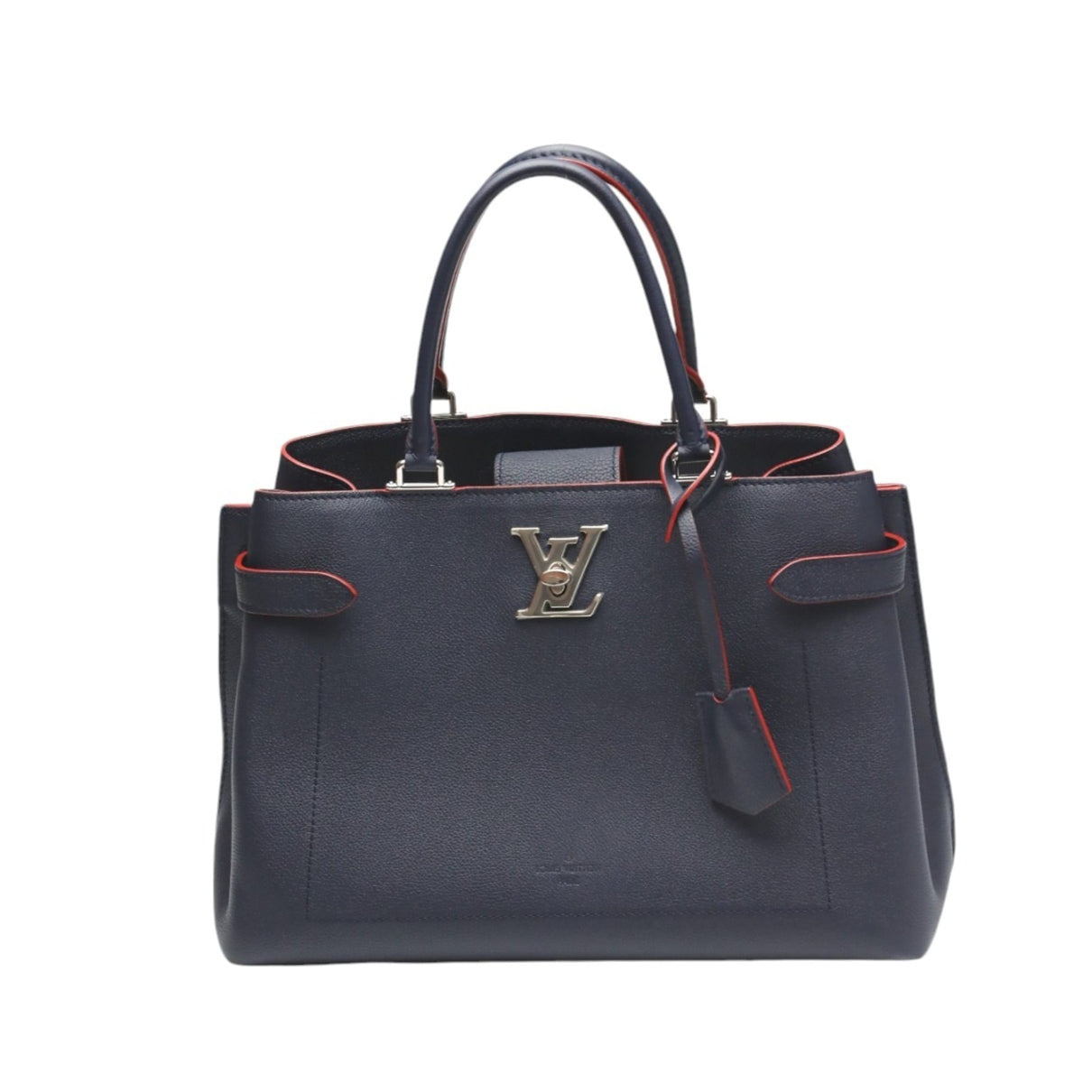 Louis Vuitton Navy Red Color Handbag (Pre-Owned)