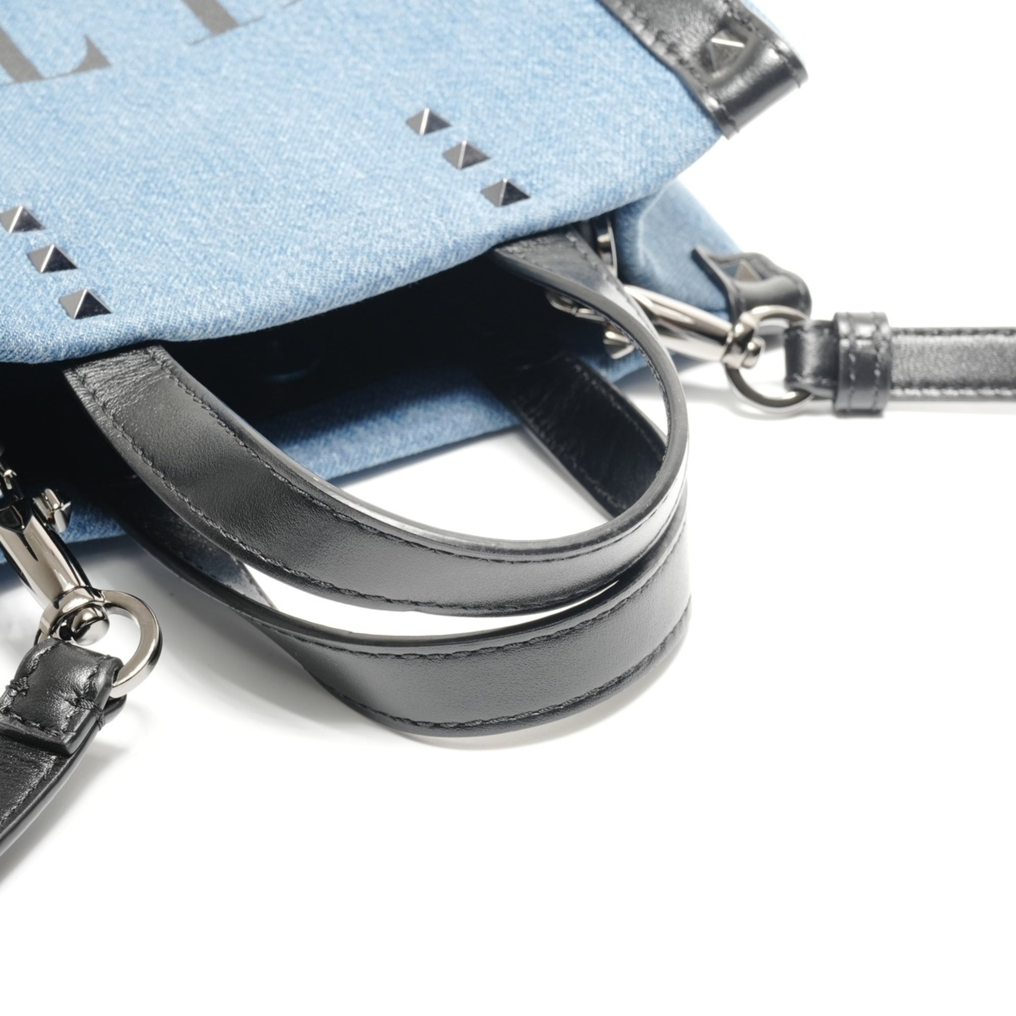 Valentino Navy Denim Handbag (Pre-Owned)