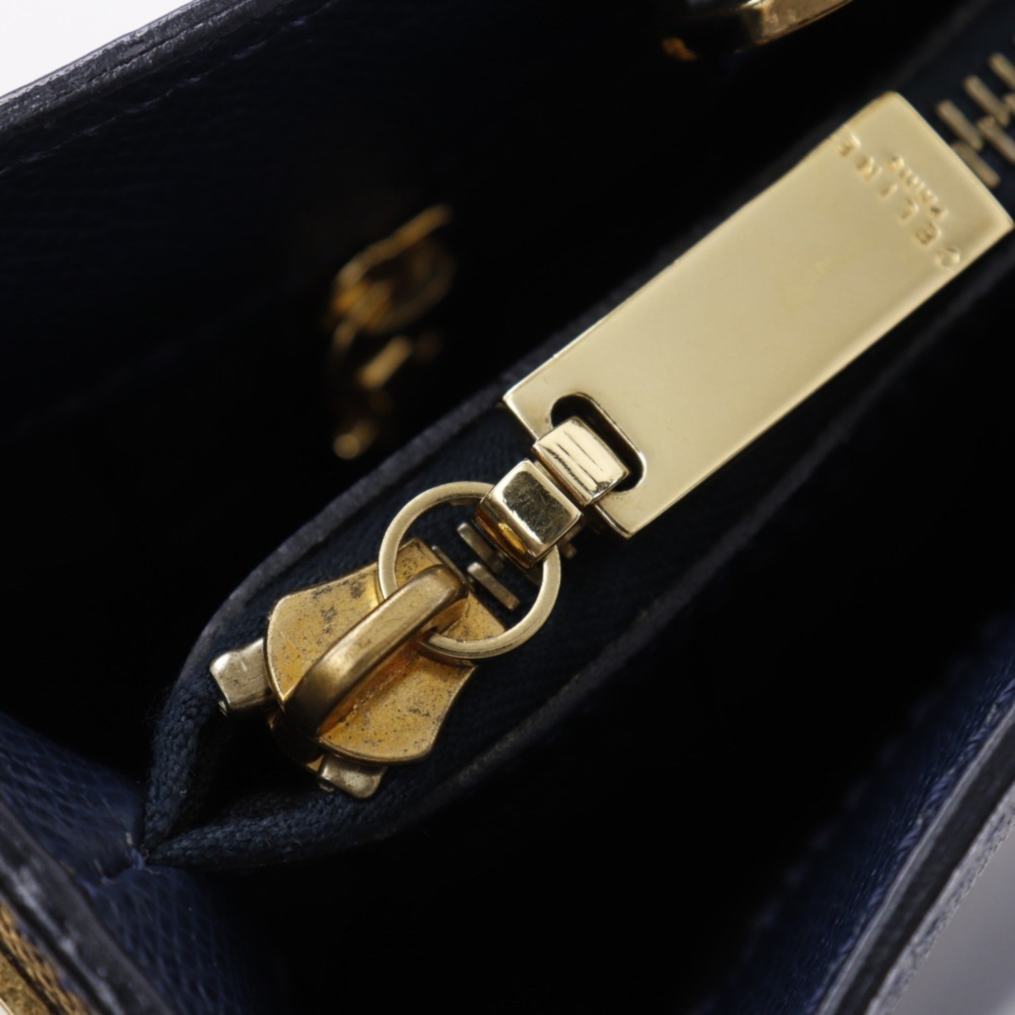 Celine Navy Leather Handbag (Pre-Owned)