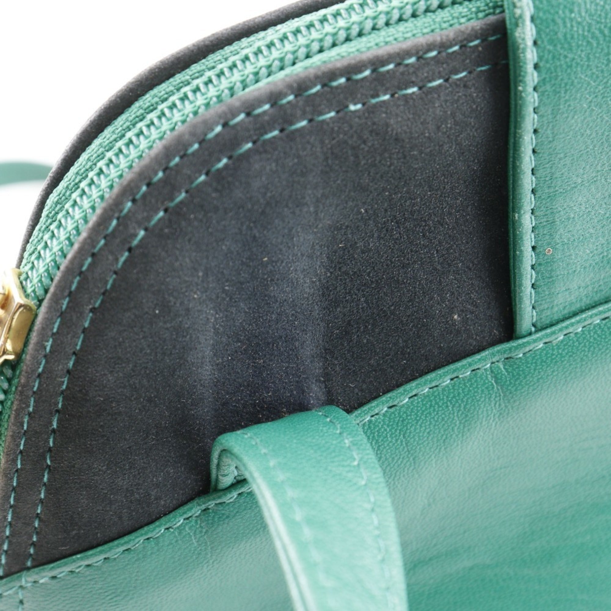 Bally Black Green Leather Tote Bag (Pre-Owned)