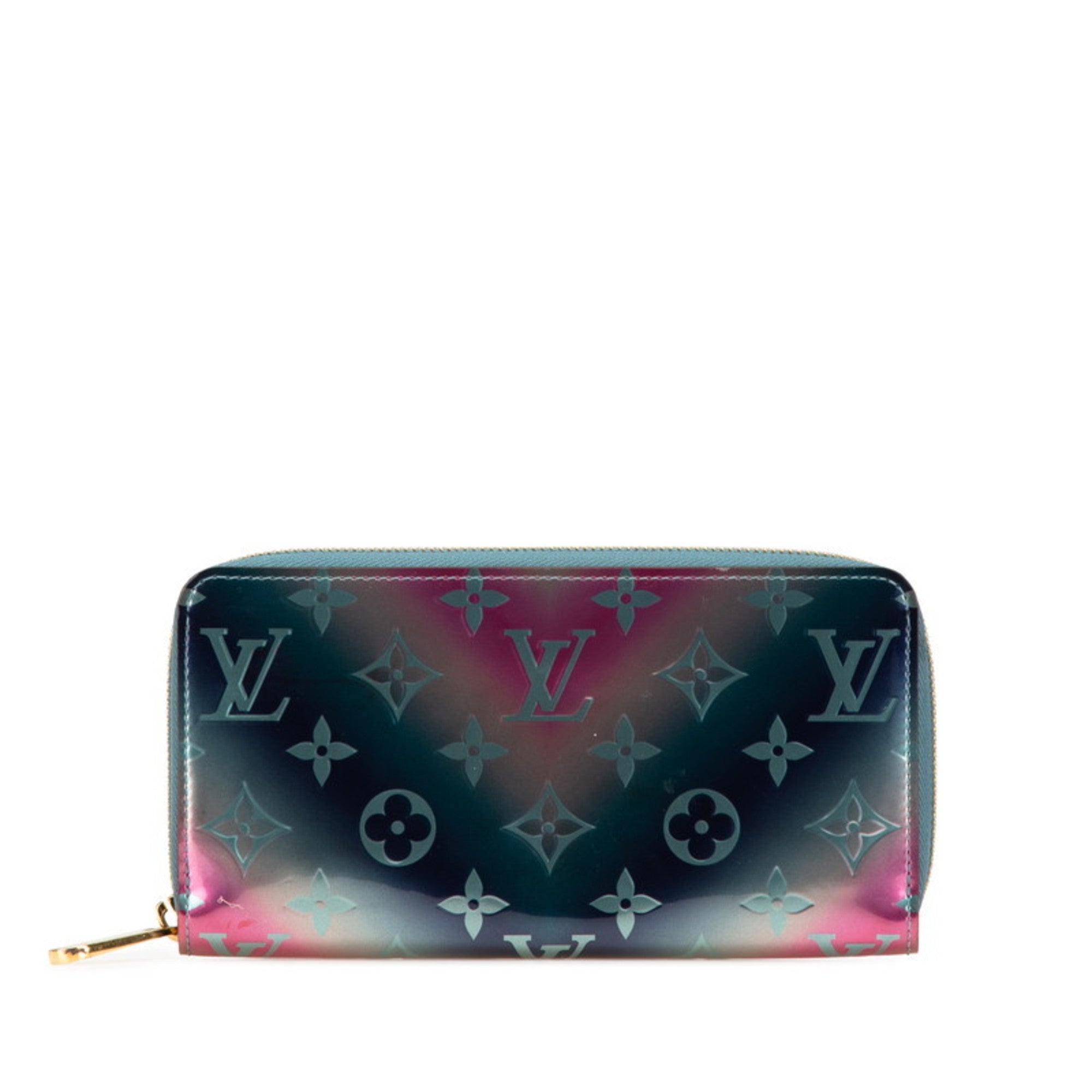 Louis Vuitton Blue Multi-Color Pink Patent Leather Long Wallet (Bi-Fold) (Pre-Owned)