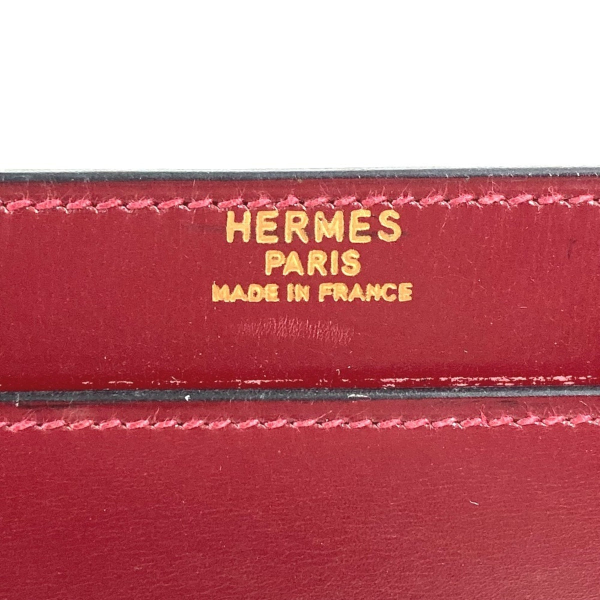 Hermes Wine Leather Clutch Bag Handbag (Pre-Owned)
