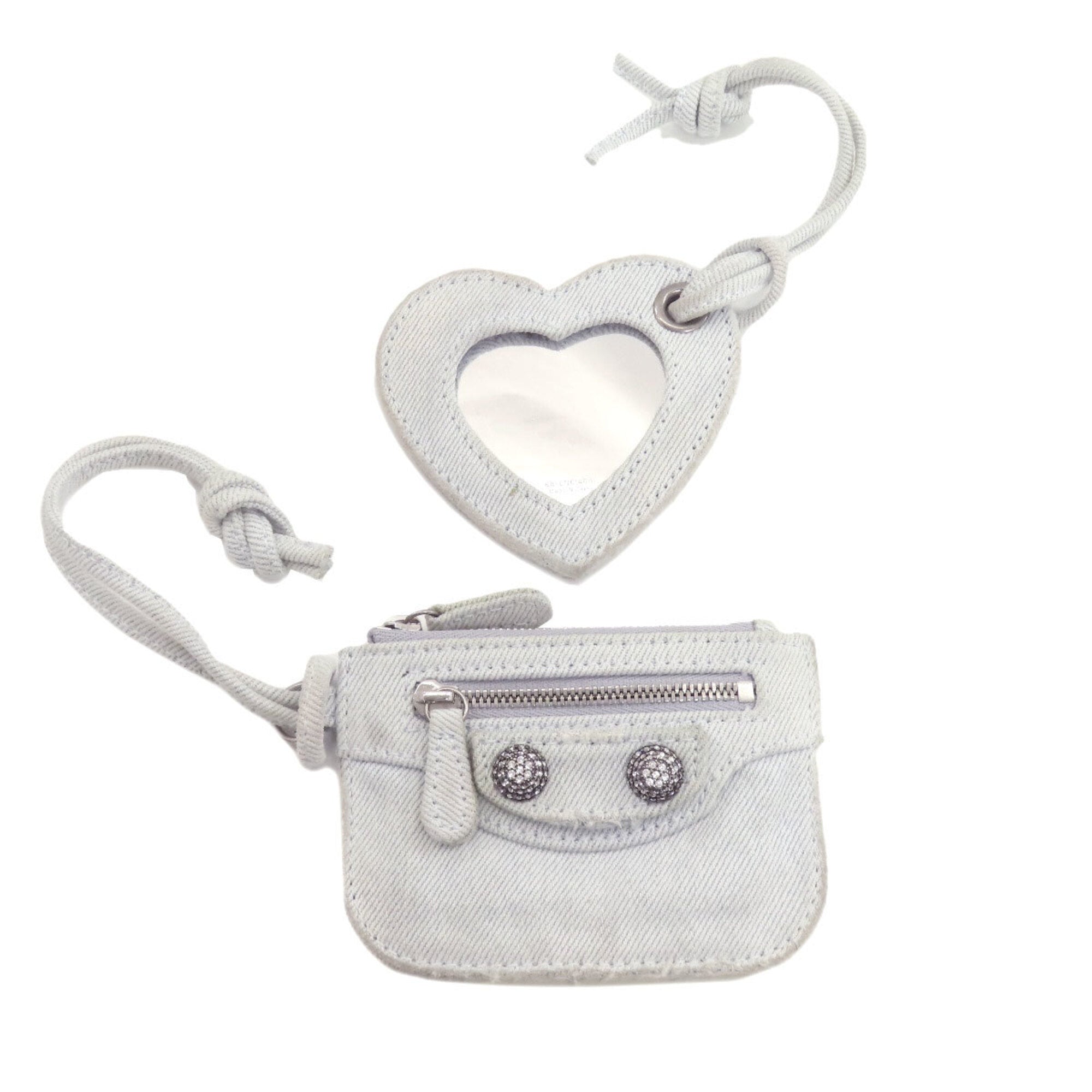 Balenciaga Light Blue Denim Handbag Pouch (Pre-Owned)