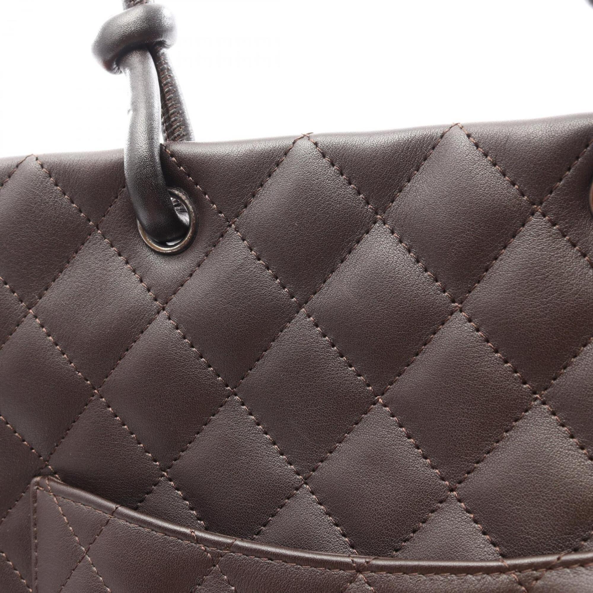Chanel Brown Cambon Ligne Handbag Tote Bag (Pre-Owned)