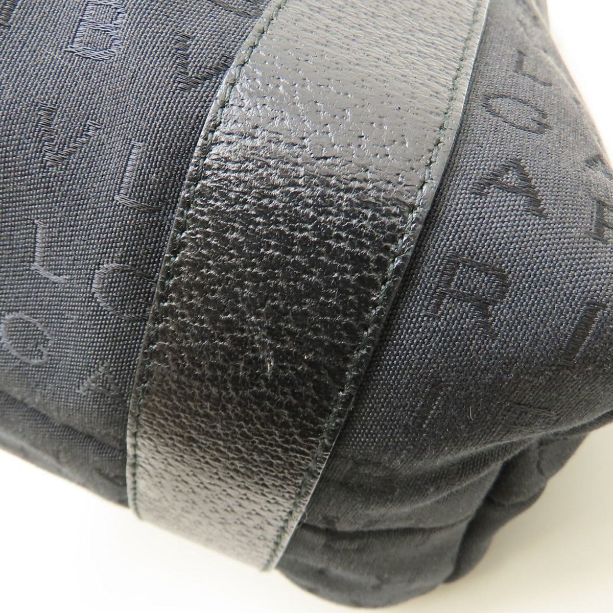 Bvlgari Black Canvas Leather Handbag Tote Bag (Pre-Owned)