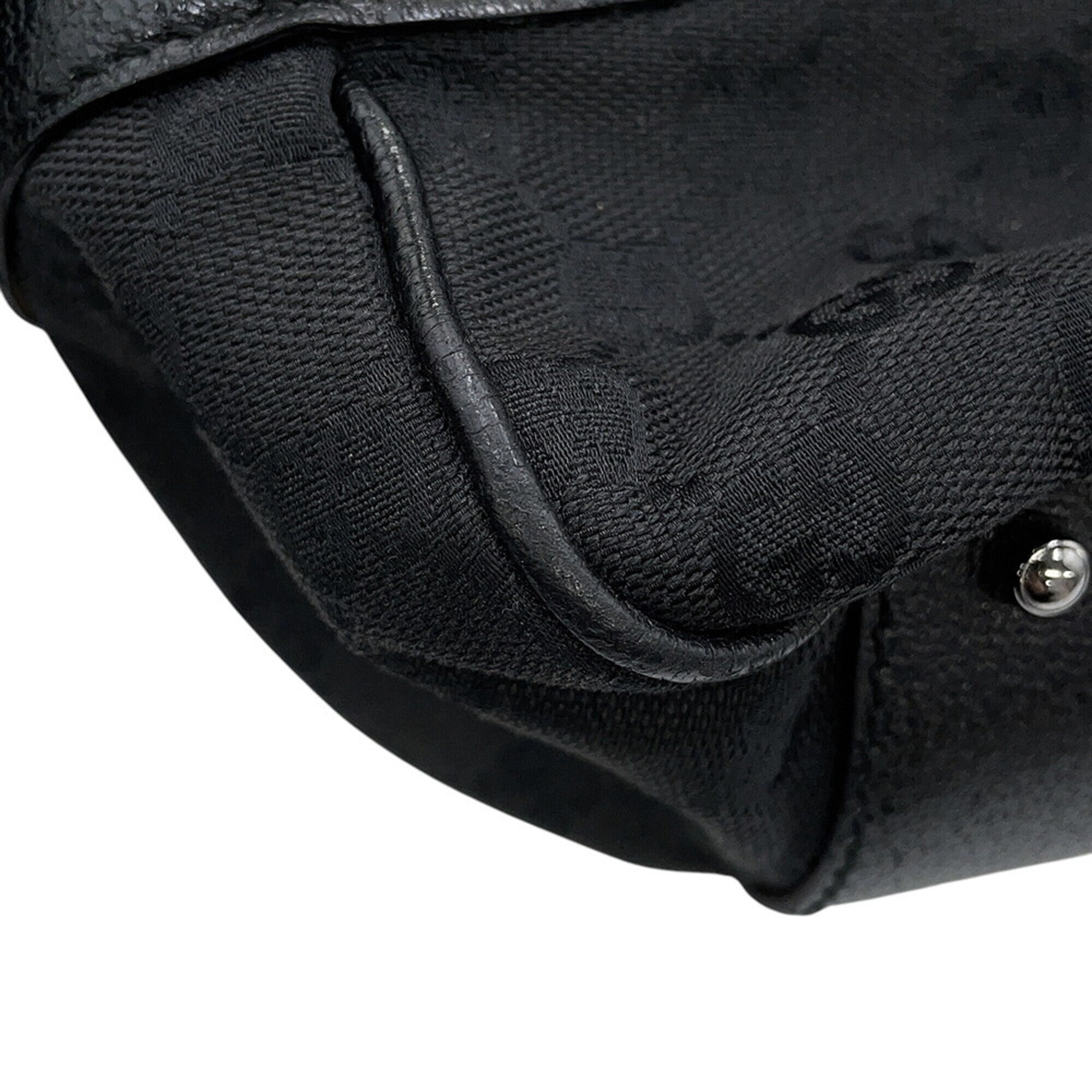 Gucci Black Gg Canvas Handbag Tote Bag (Pre-Owned)