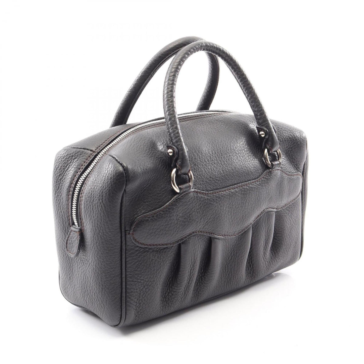 Salvatore Ferragamo Black Leather Handbag (Pre-Owned)