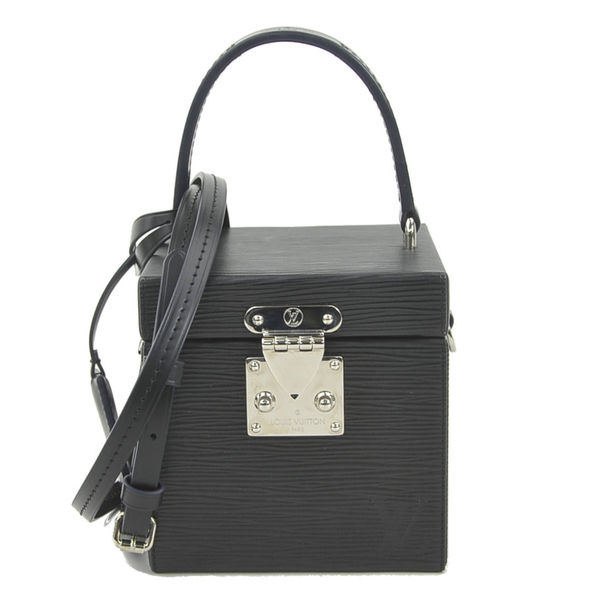 Louis Vuitton Noir Epi Leather Shoulder Bag Vanity Bag (Pre-Owned)