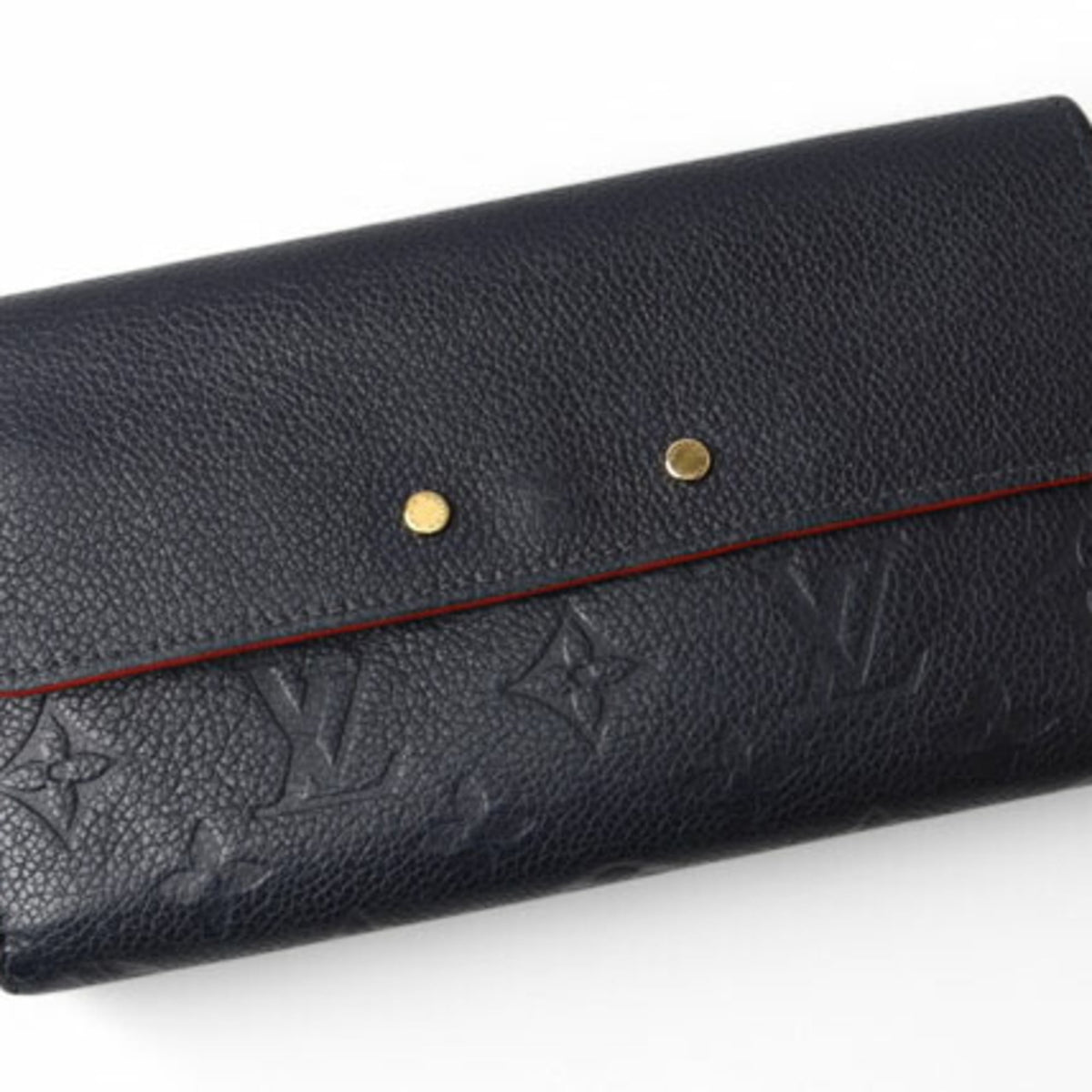 Louis Vuitton Marine Rouge Monogram Monogram Empreinte Long Wallet (Tri-Fold) (Pre-Owned)