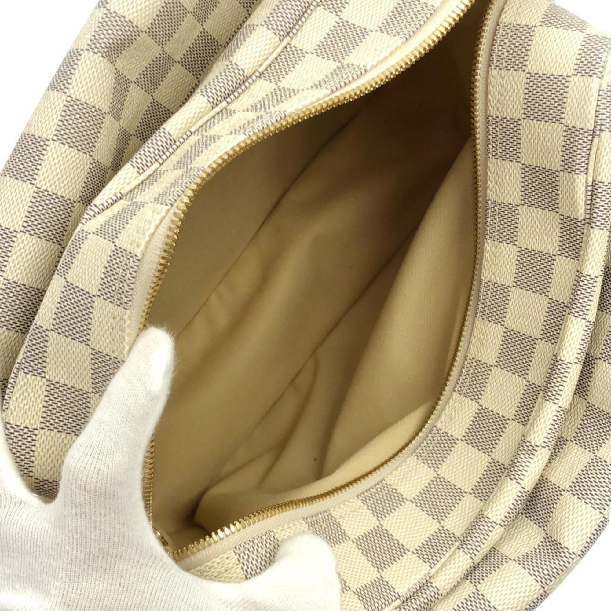 Louis Vuitton Azur White Coated Canvas Shoulder Bag (Pre-Owned)