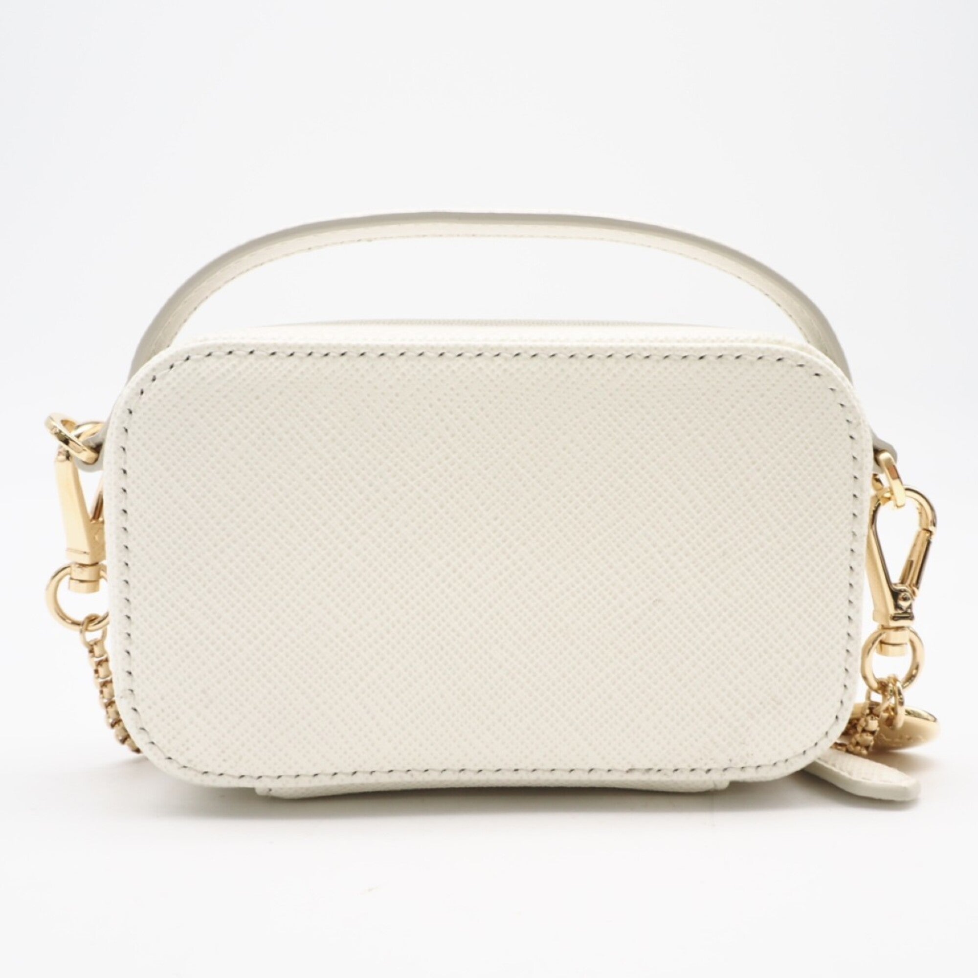 Prada Saffiano White Saffiano Pouch Shoulder Bag (Pre-Owned)