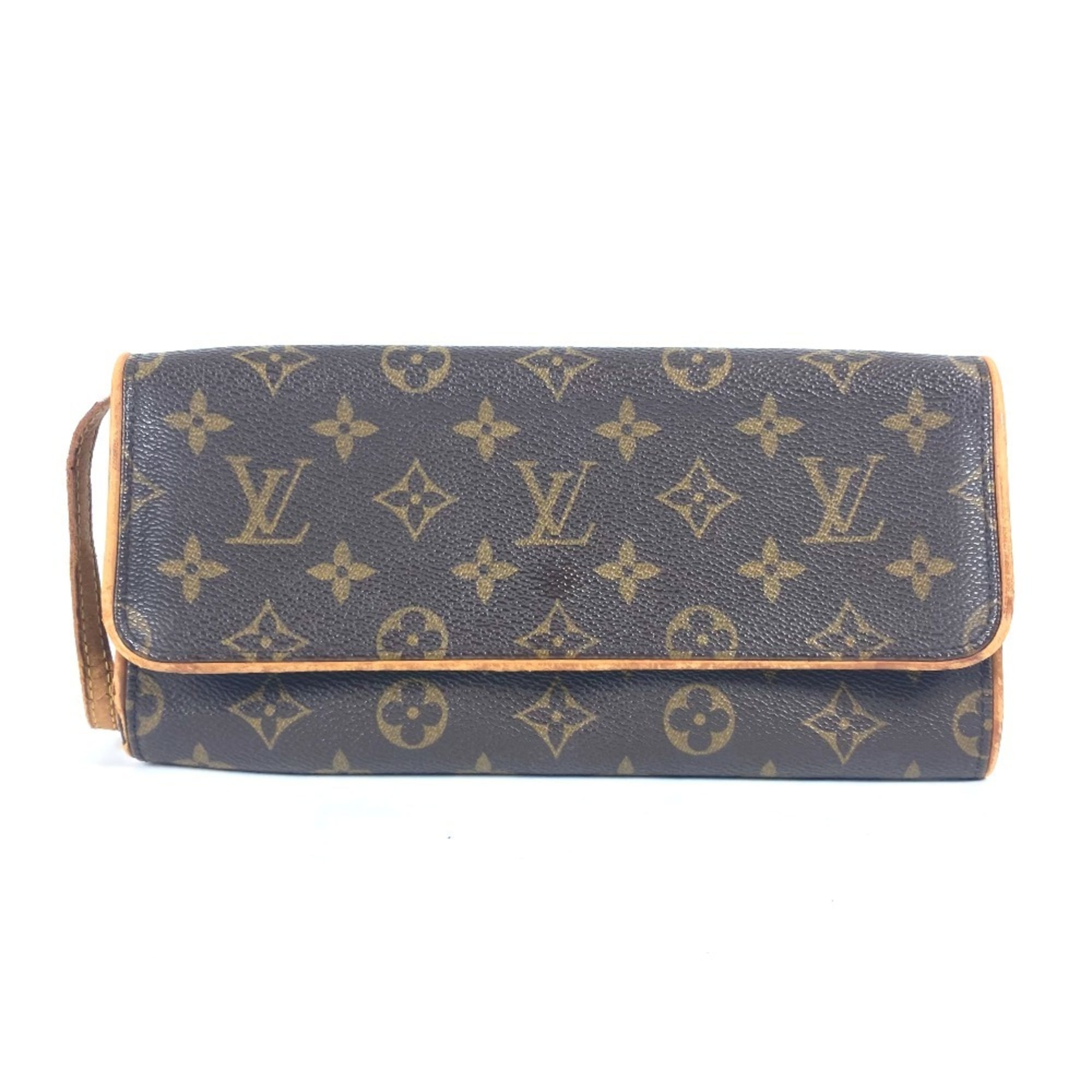Louis Vuitton Brown Monogram Monogram Clutch Bag Pochette Shoulder Bag (Pre-Owned)
