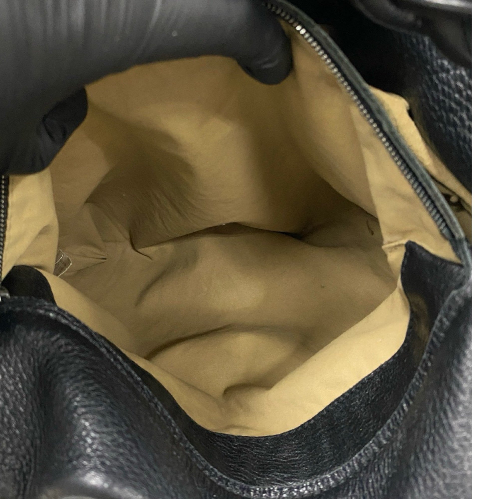 Bottega Veneta Black Leather Handbag Tote Bag (Pre-Owned)