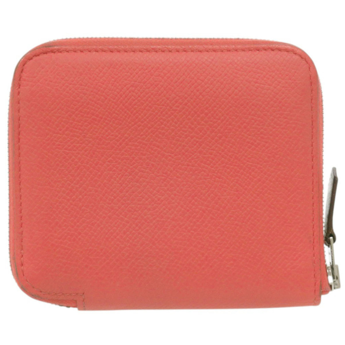 Hermes Rose Jaipur Epsom Leather Silk Coin Purse/Coin Case (Pre-Owned)