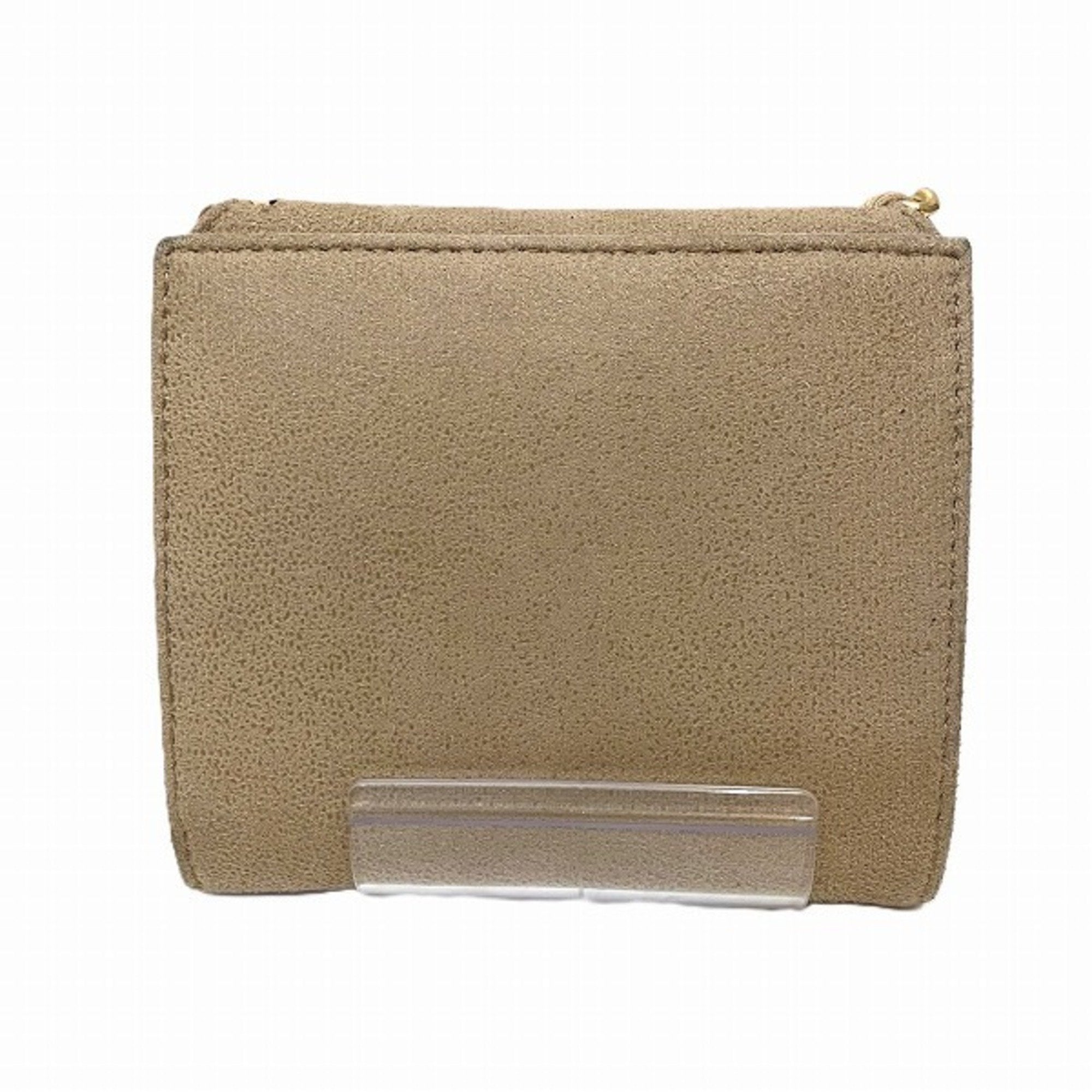 Stella Mccartney Beige Gold Faux Leather Wallet (Bi-Fold) (Pre-Owned)