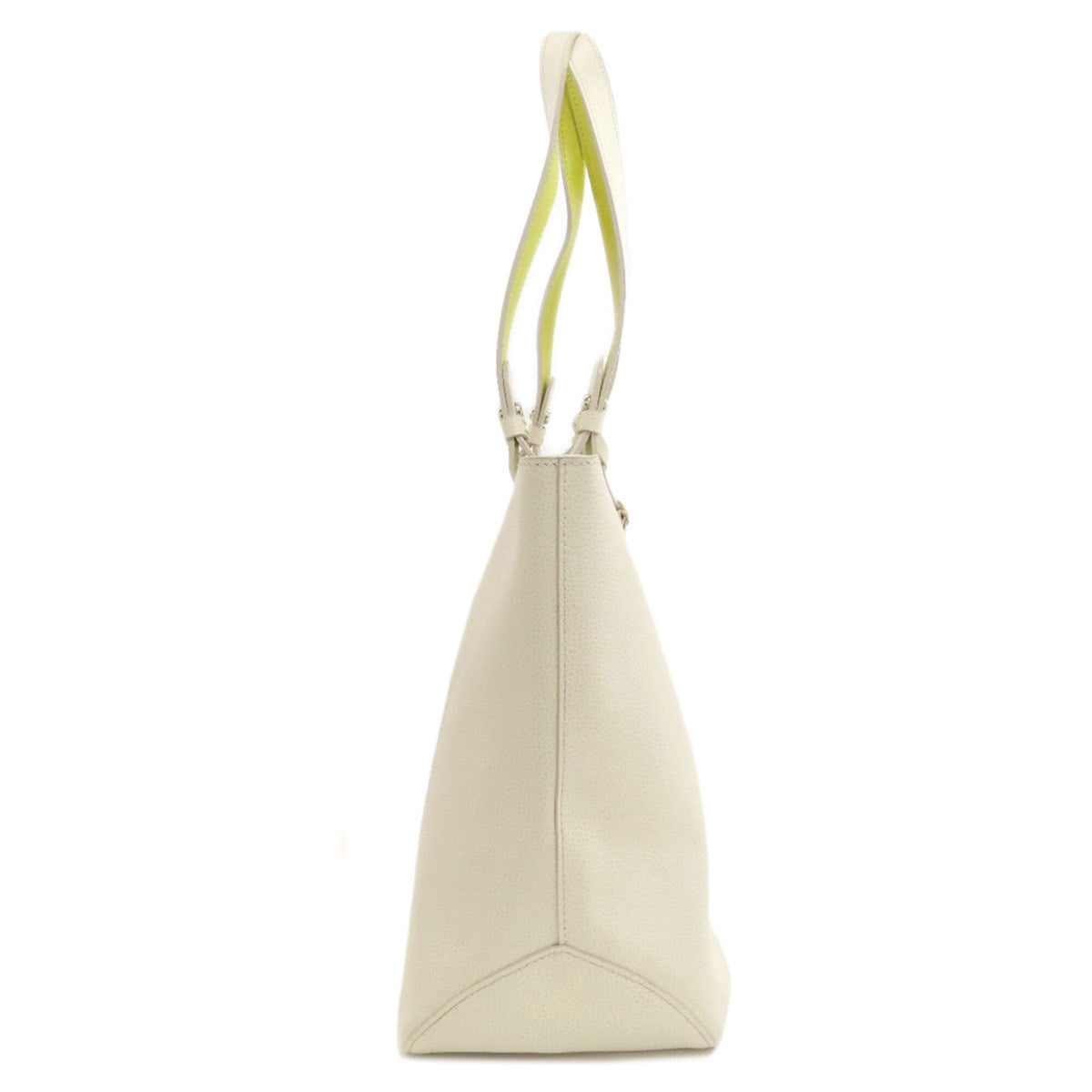 Longchamp Ivory Leather Tote Bag (Pre-Owned)
