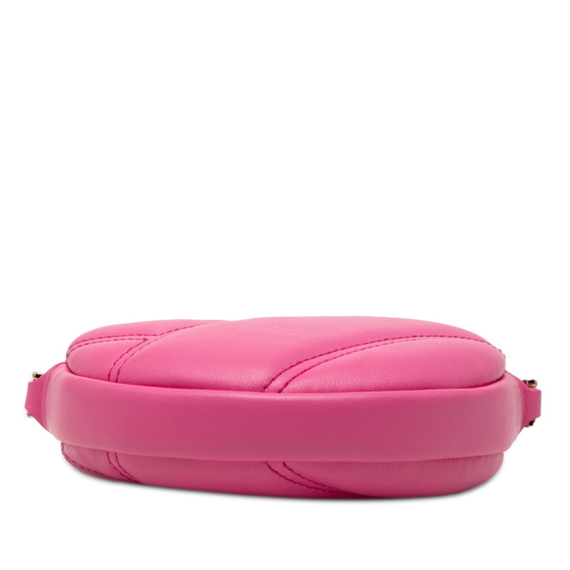 Bvlgari Pink Leather Pochette Shoulder Bag (Pre-Owned)