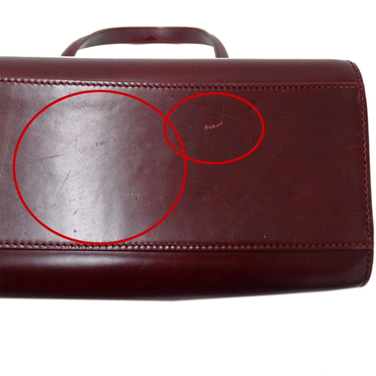 Cartier Panthère Bordeaux Patent Leather Handbag (Pre-Owned)