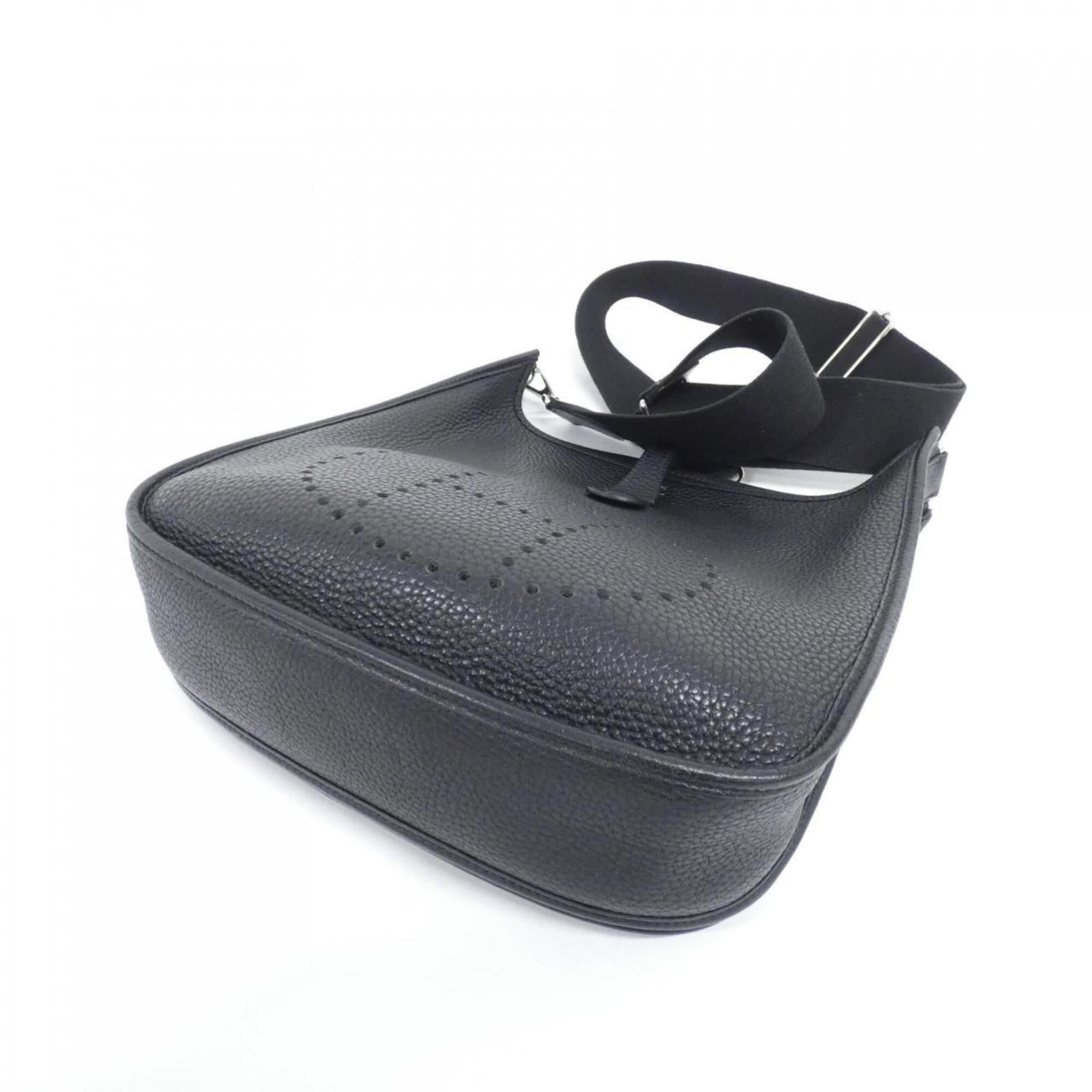 Hermes Black Taurillon Clemence Leather Shoulder Bag (Pre-Owned)