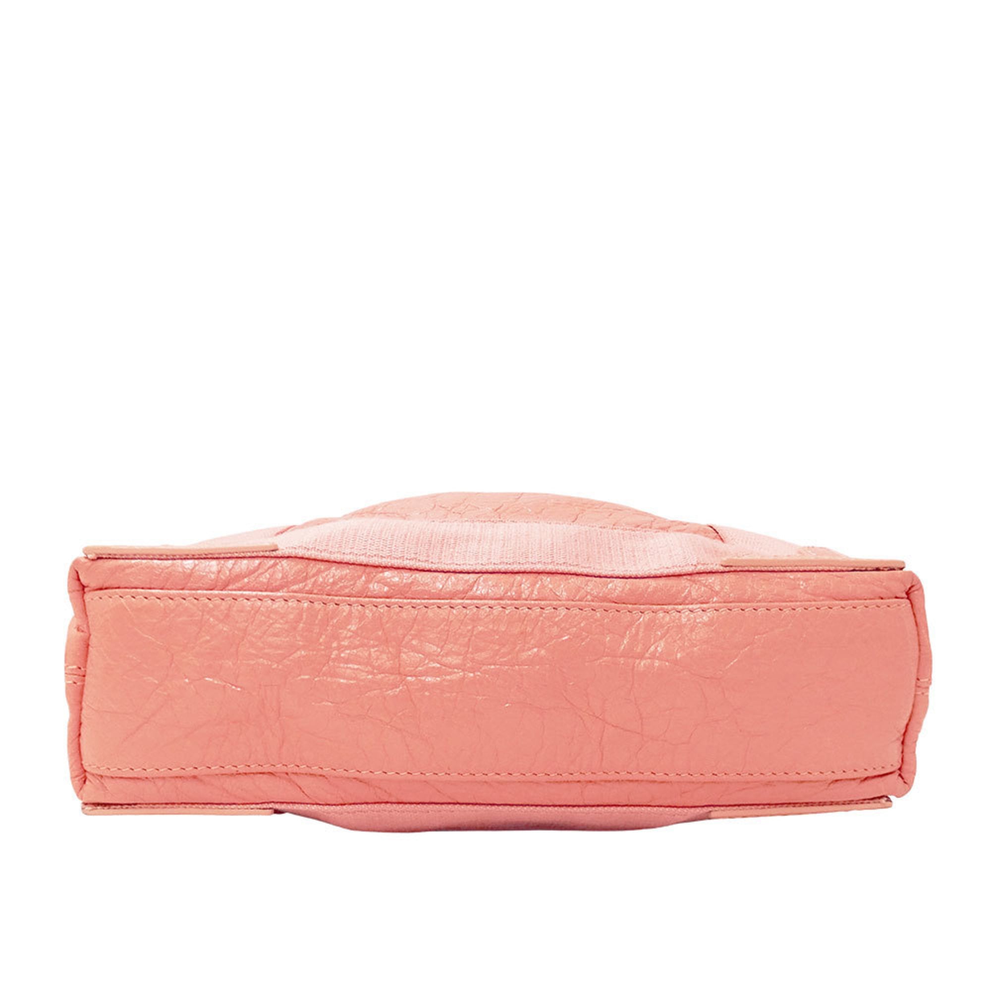 Balenciaga Salmon Pink Leather Handbag Shoulder Bag (Pre-Owned)