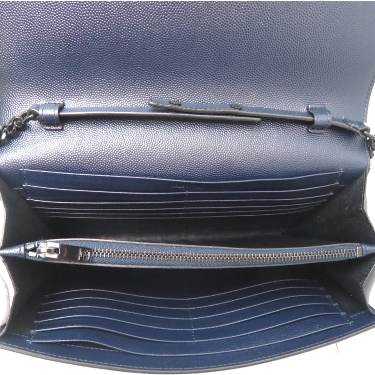 Saint Laurent Navy Leather Shoulder Bag (Pre-Owned)