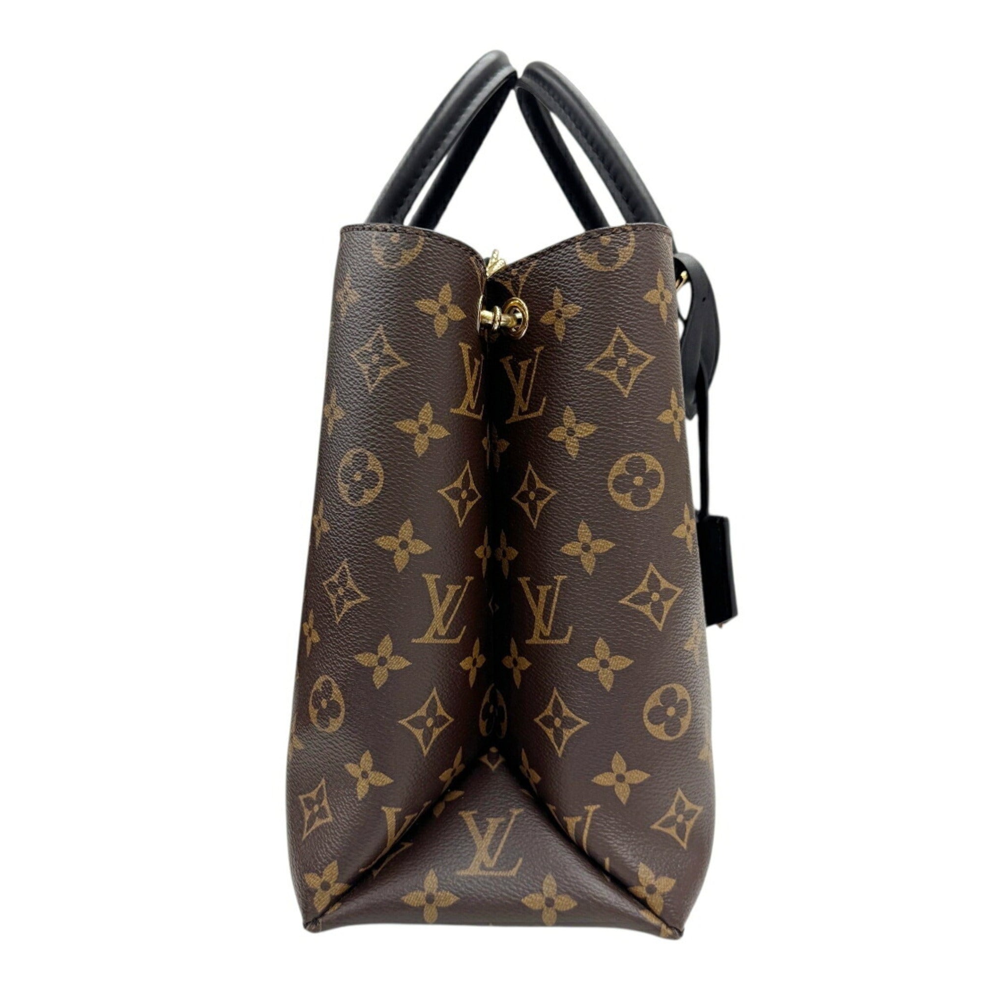 Louis Vuitton Brown Noir Monogram Leather Handbag Shoulder Bag (Pre-Owned)